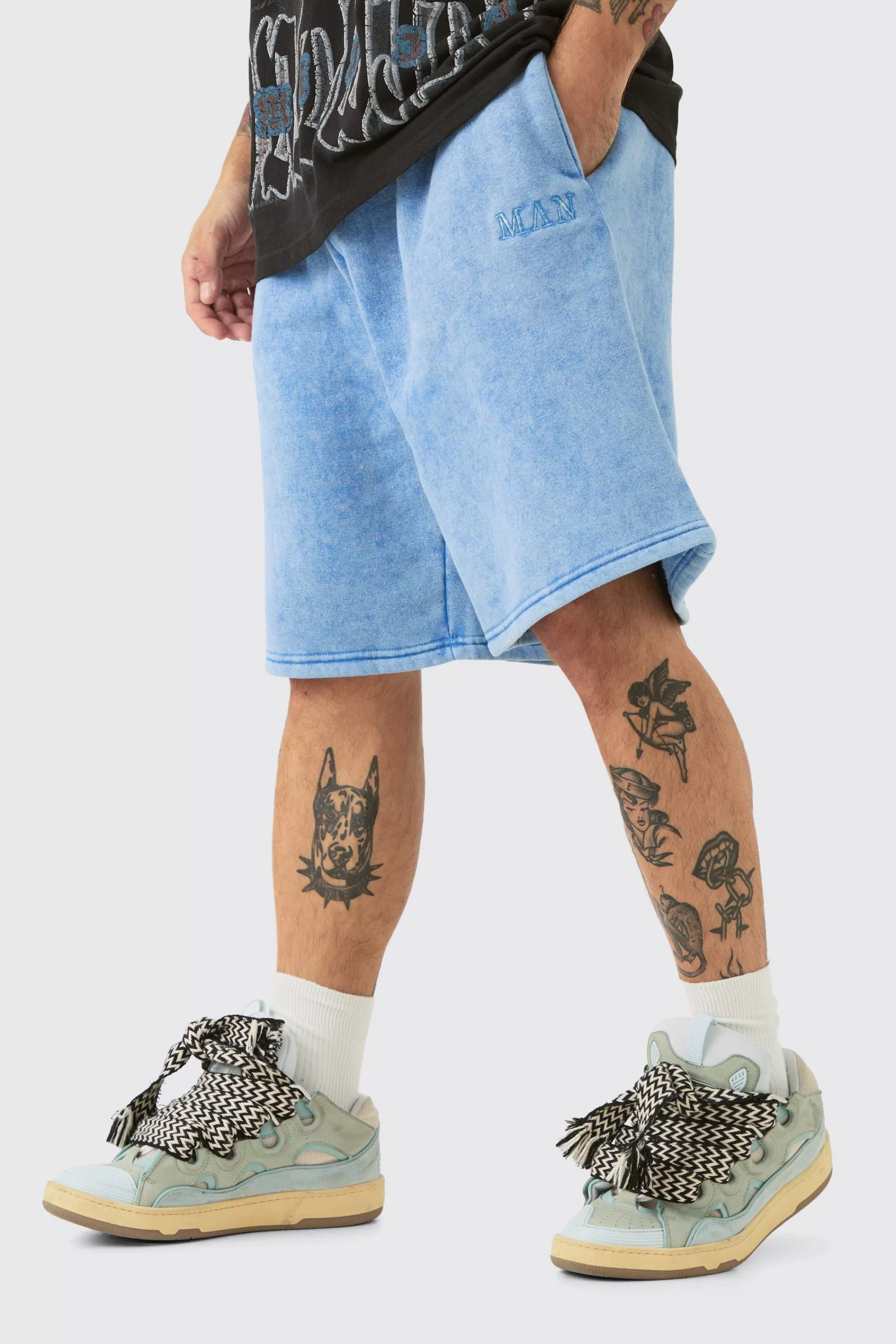 boohooMAN Oversized Washed Man Short | UK