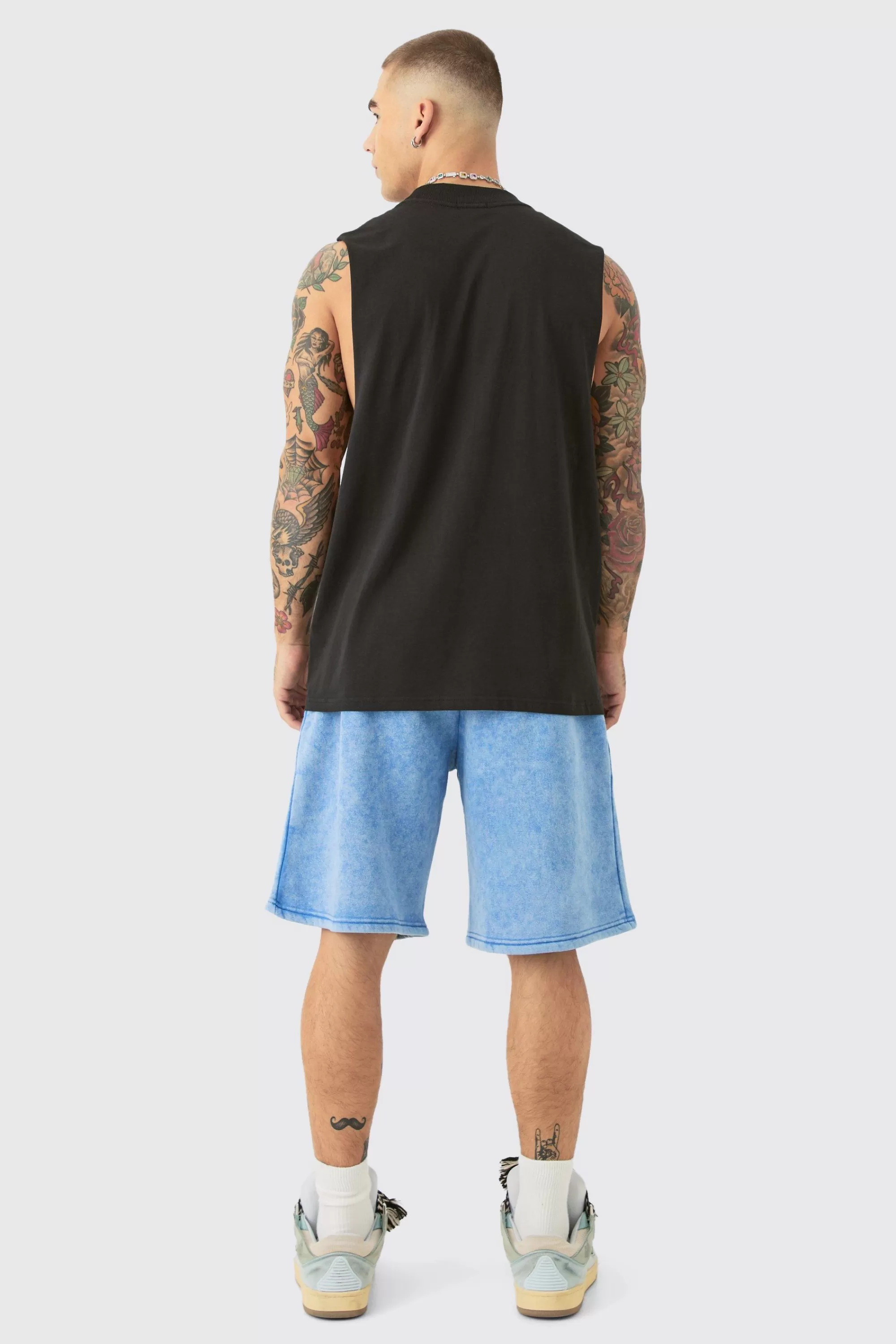 boohooMAN Oversized Washed Man Short | UK