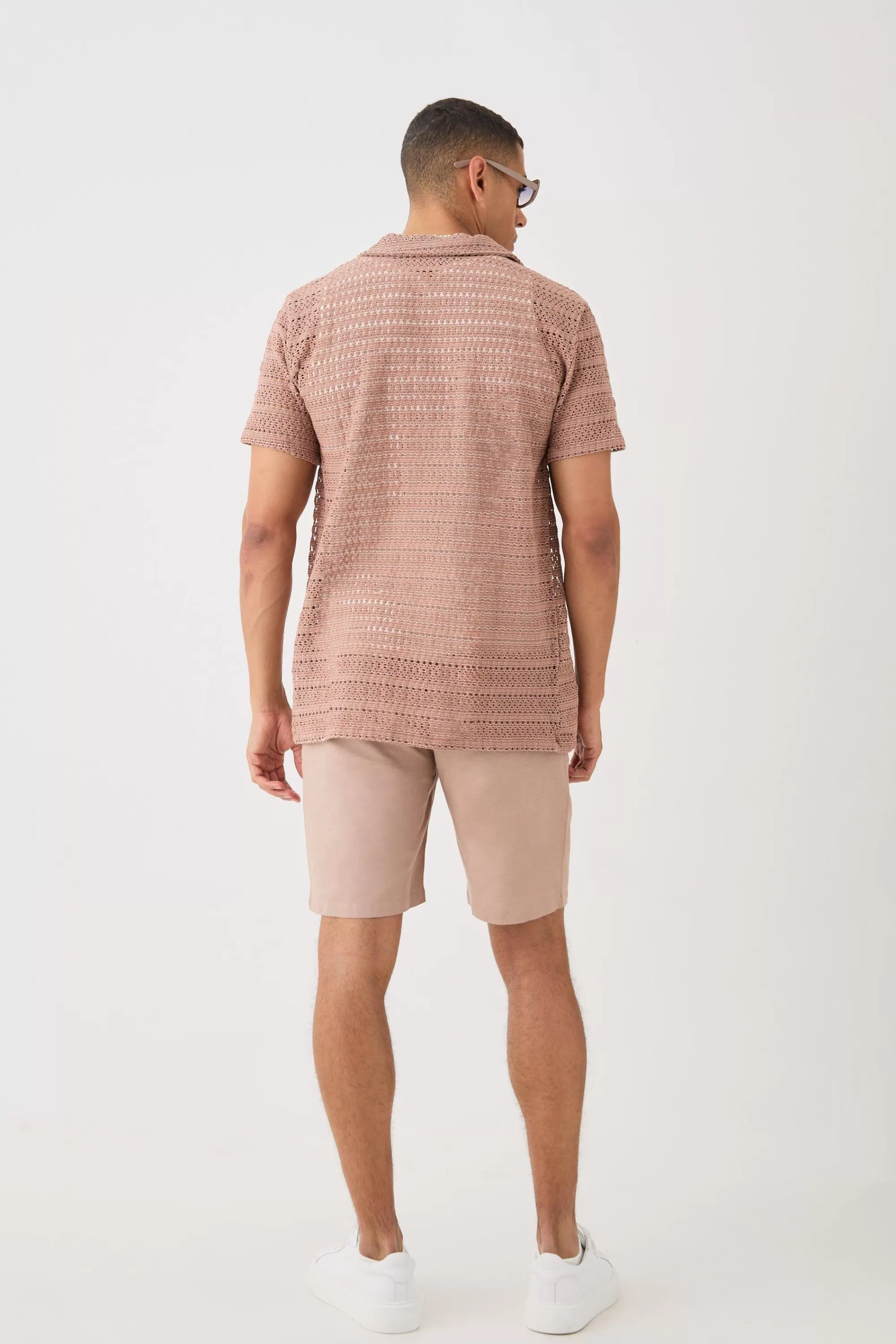 boohooMAN Oversized Weave Look Shirt | UK