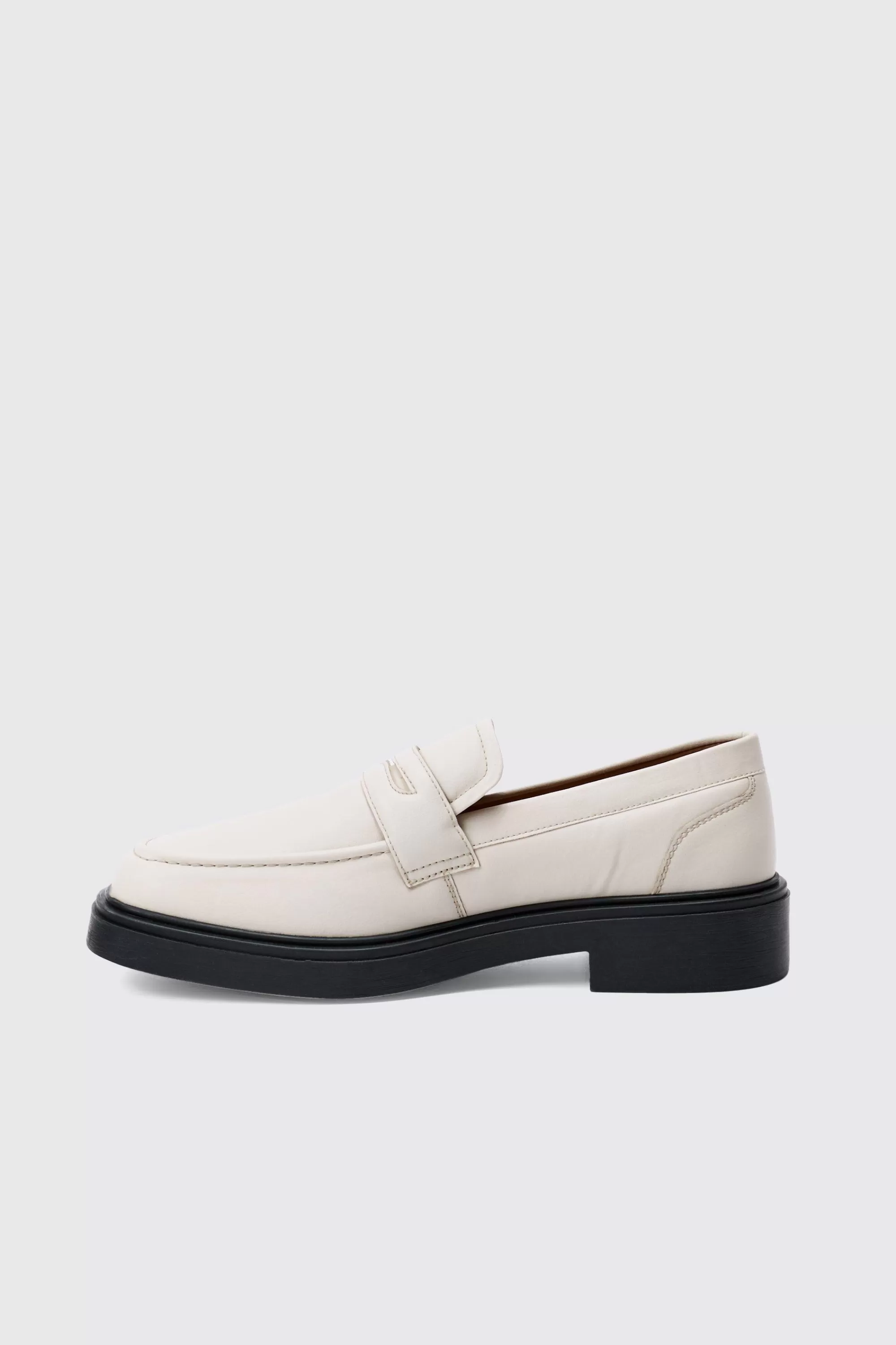boohooMAN Padded Pu Loafer In | UK