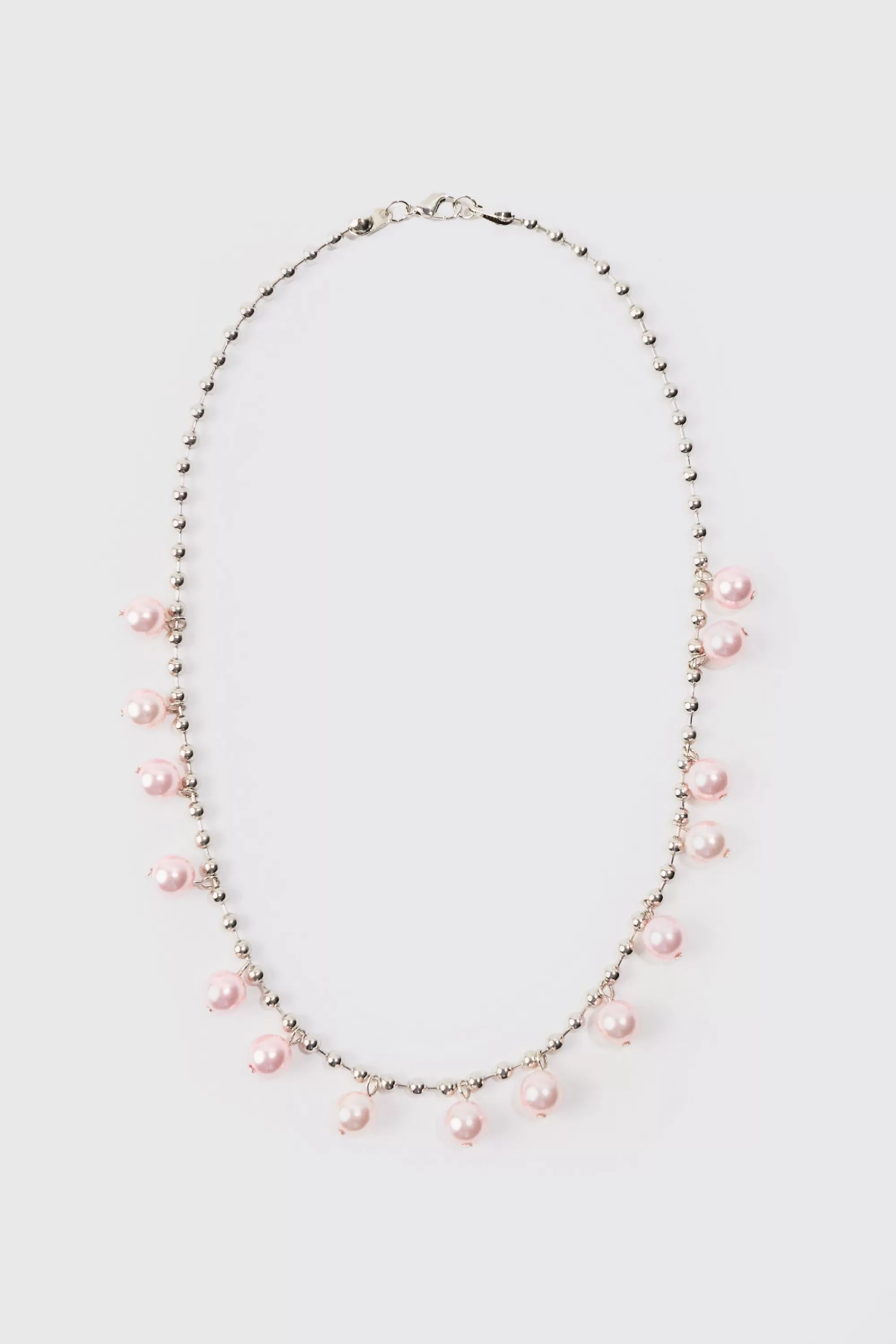 boohooMAN Pearl Bead Necklace In | UK