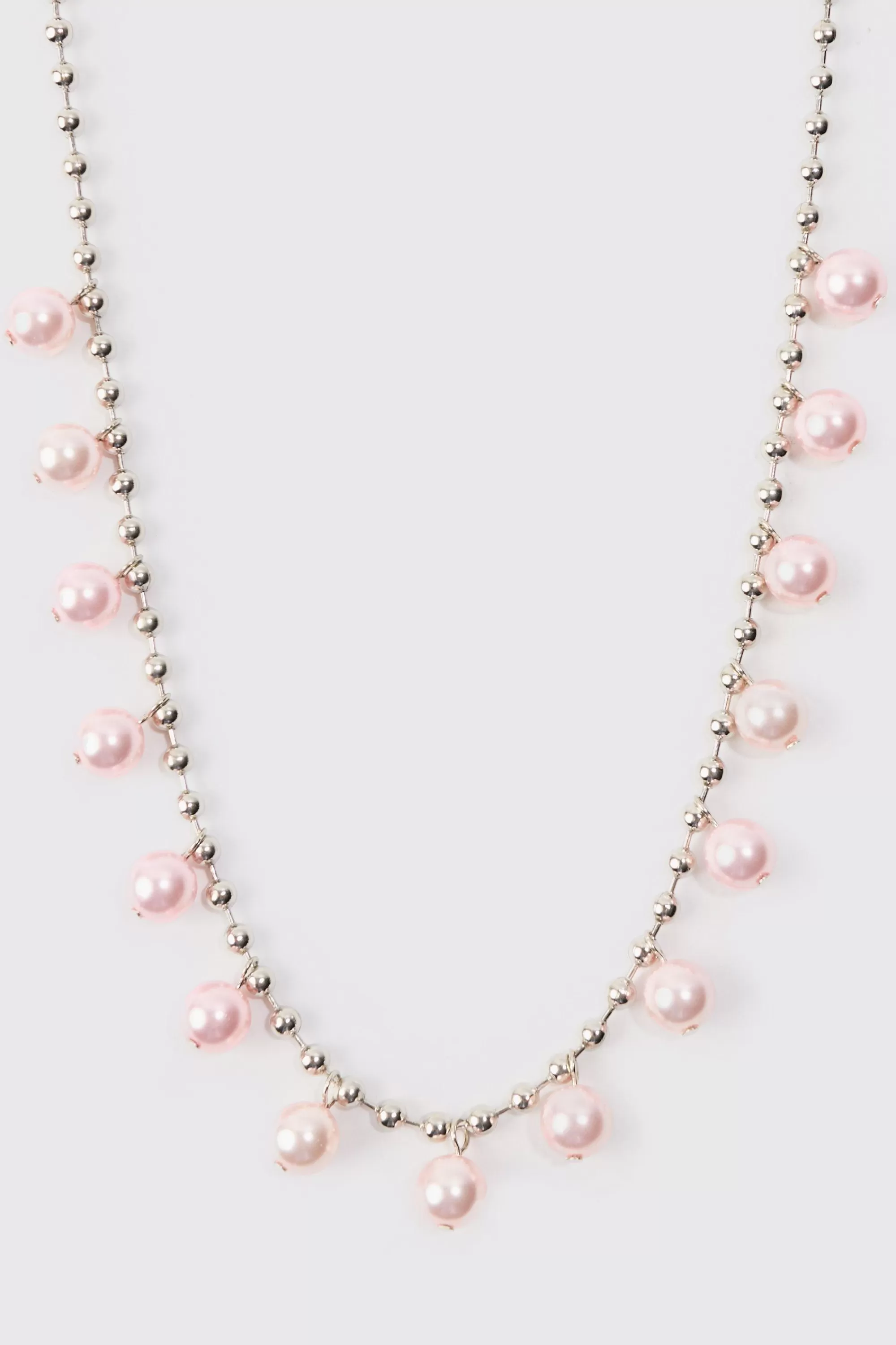 boohooMAN Pearl Bead Necklace In | UK