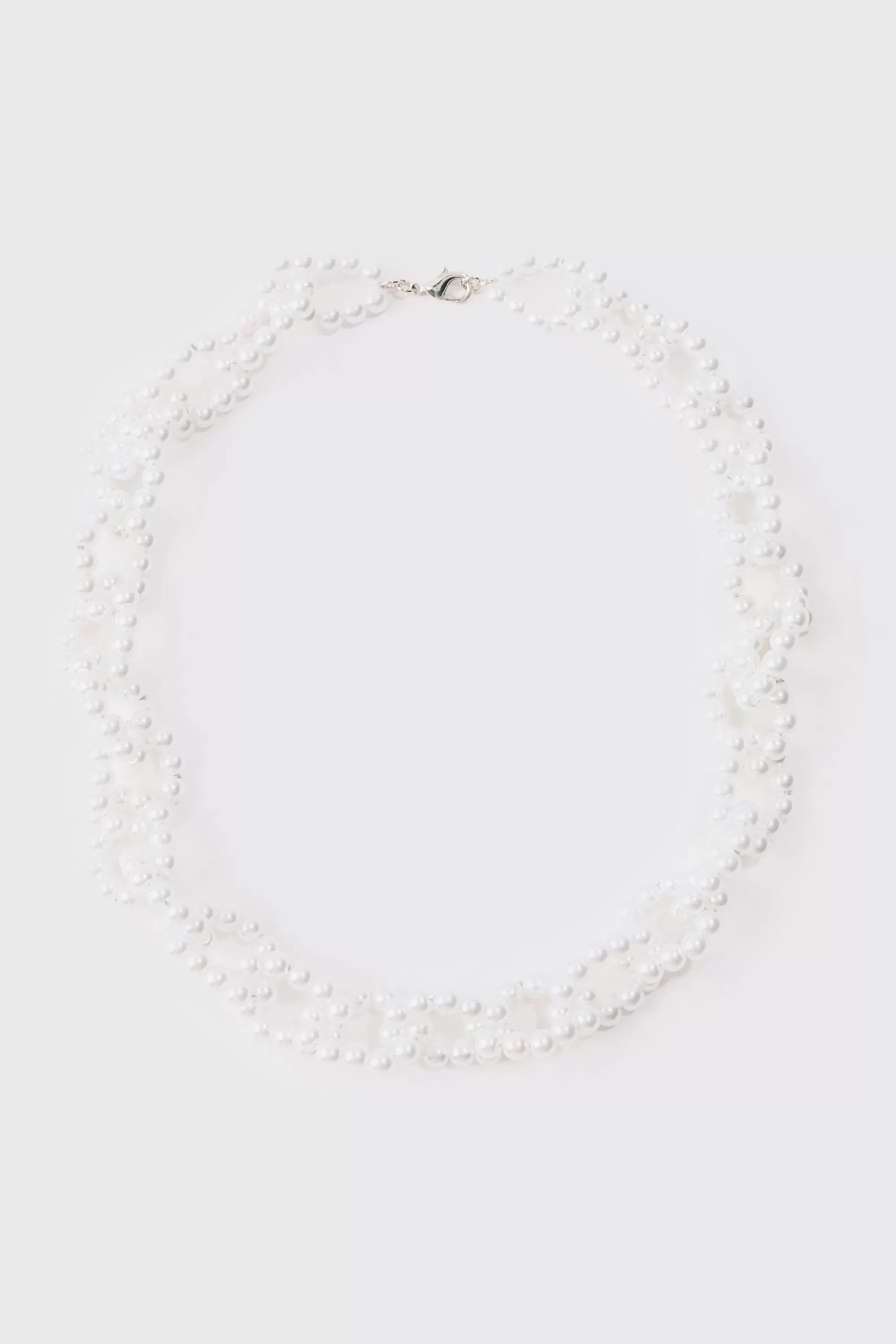 boohooMAN Pearl Chain Necklace In | UK