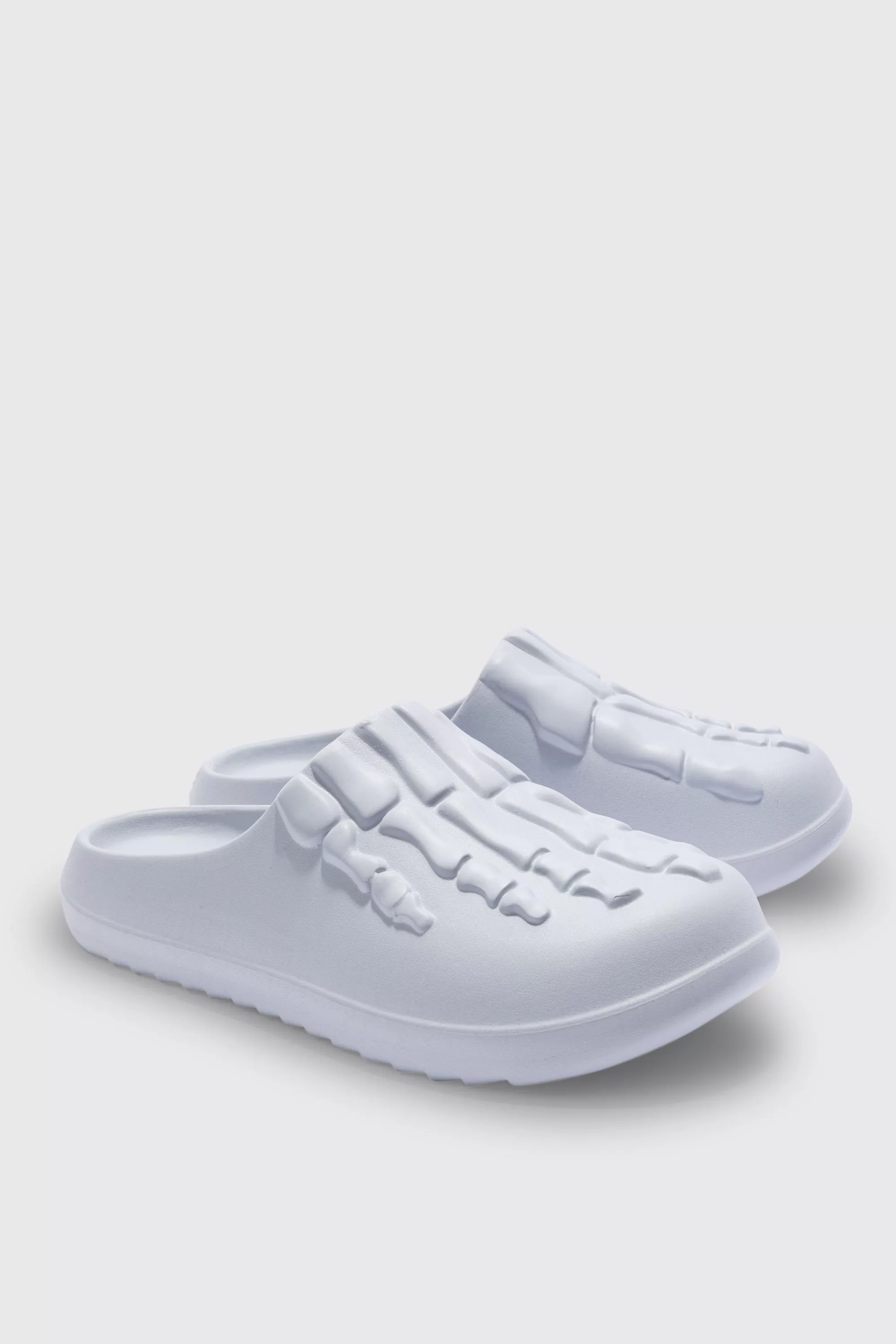 boohooMAN Perforated Skeleton Moulded Mule | UK