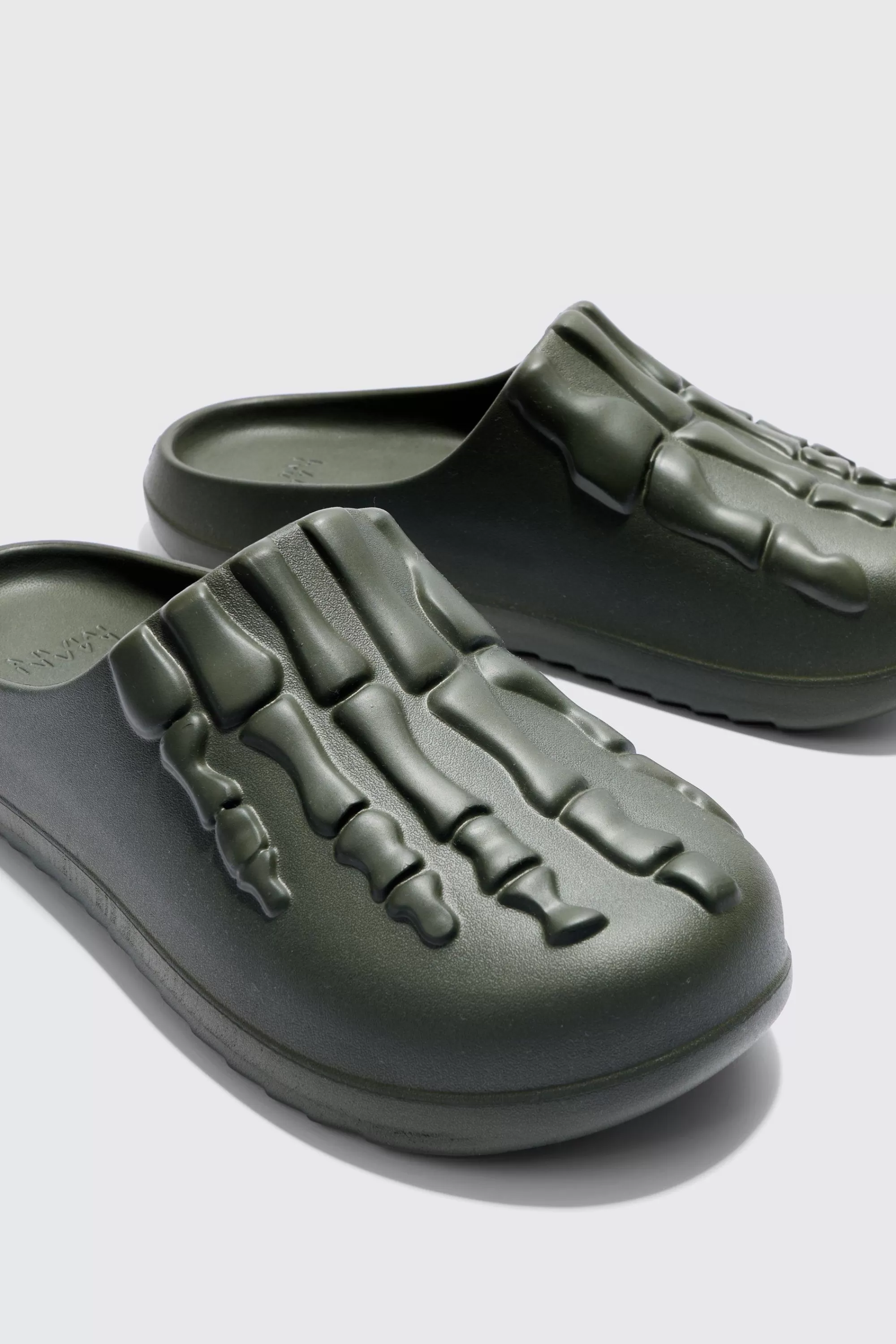 boohooMAN Perforated Skeleton Moulded Mule | UK