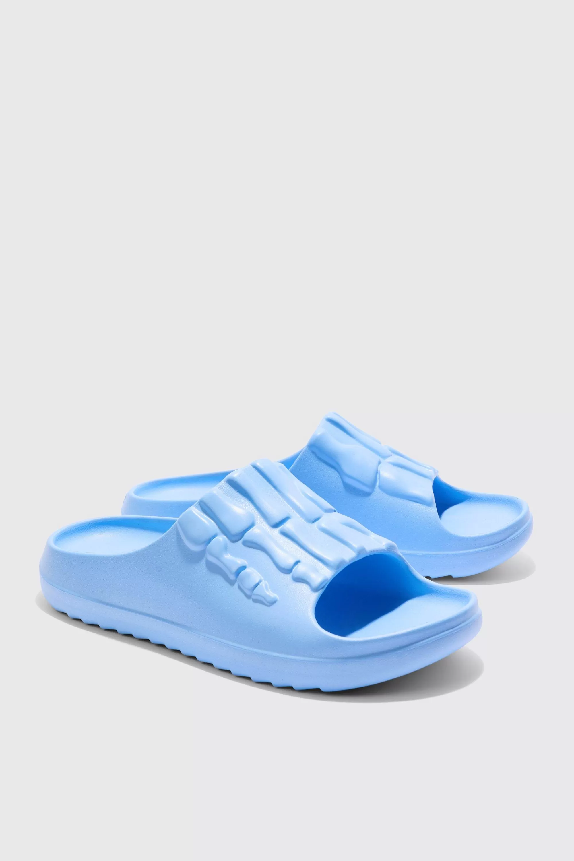 boohooMAN Perforated Skeleton Moulded Slider | UK