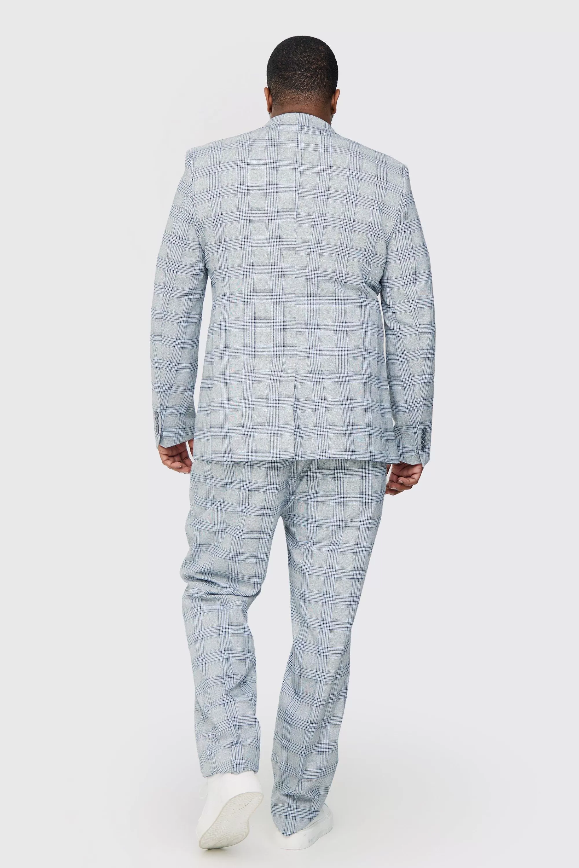 boohooMAN Plus Checked Skinny Fit Blazer | UK