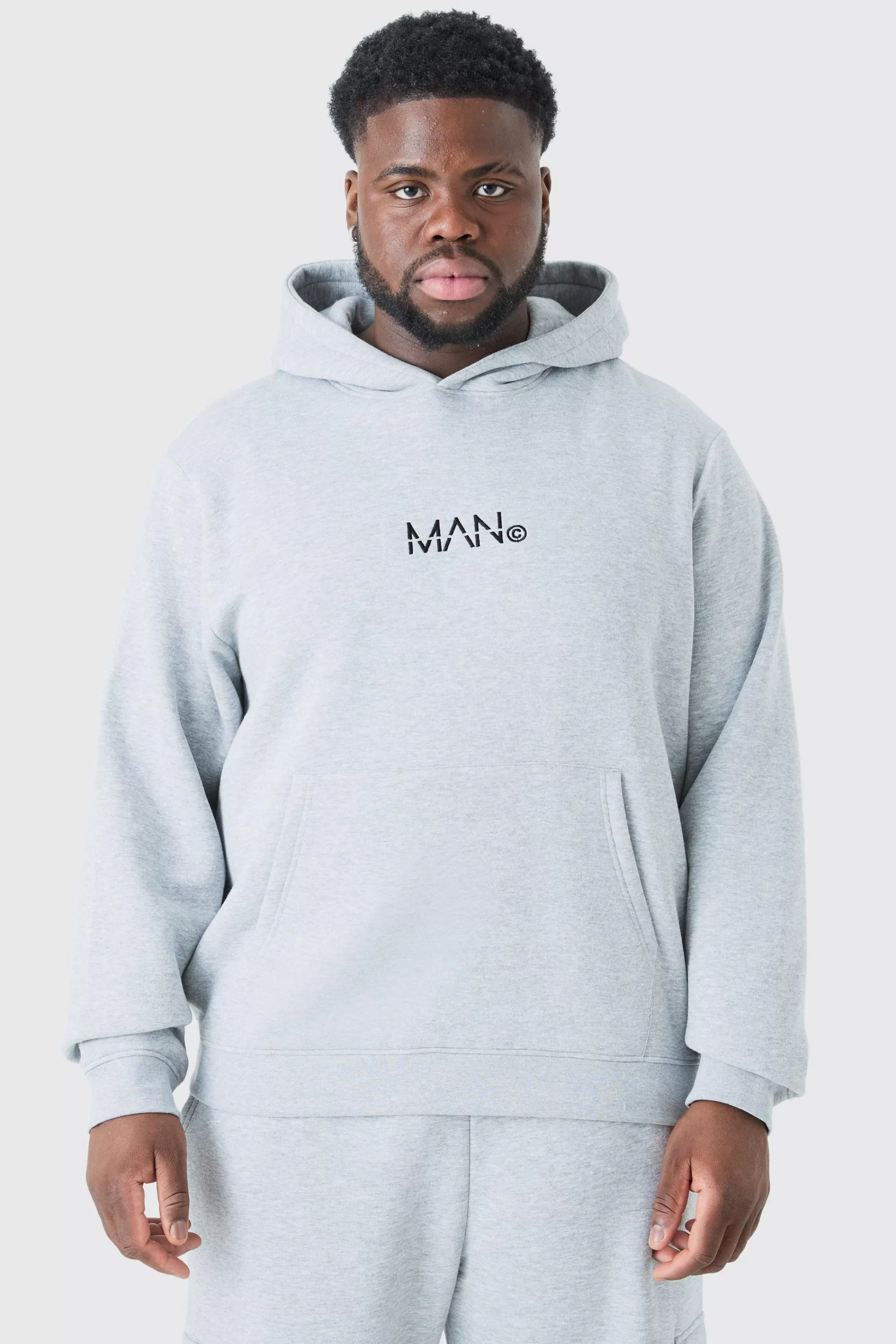 boohooMAN Plus Man Dash Over The Head Hoodie In | UK