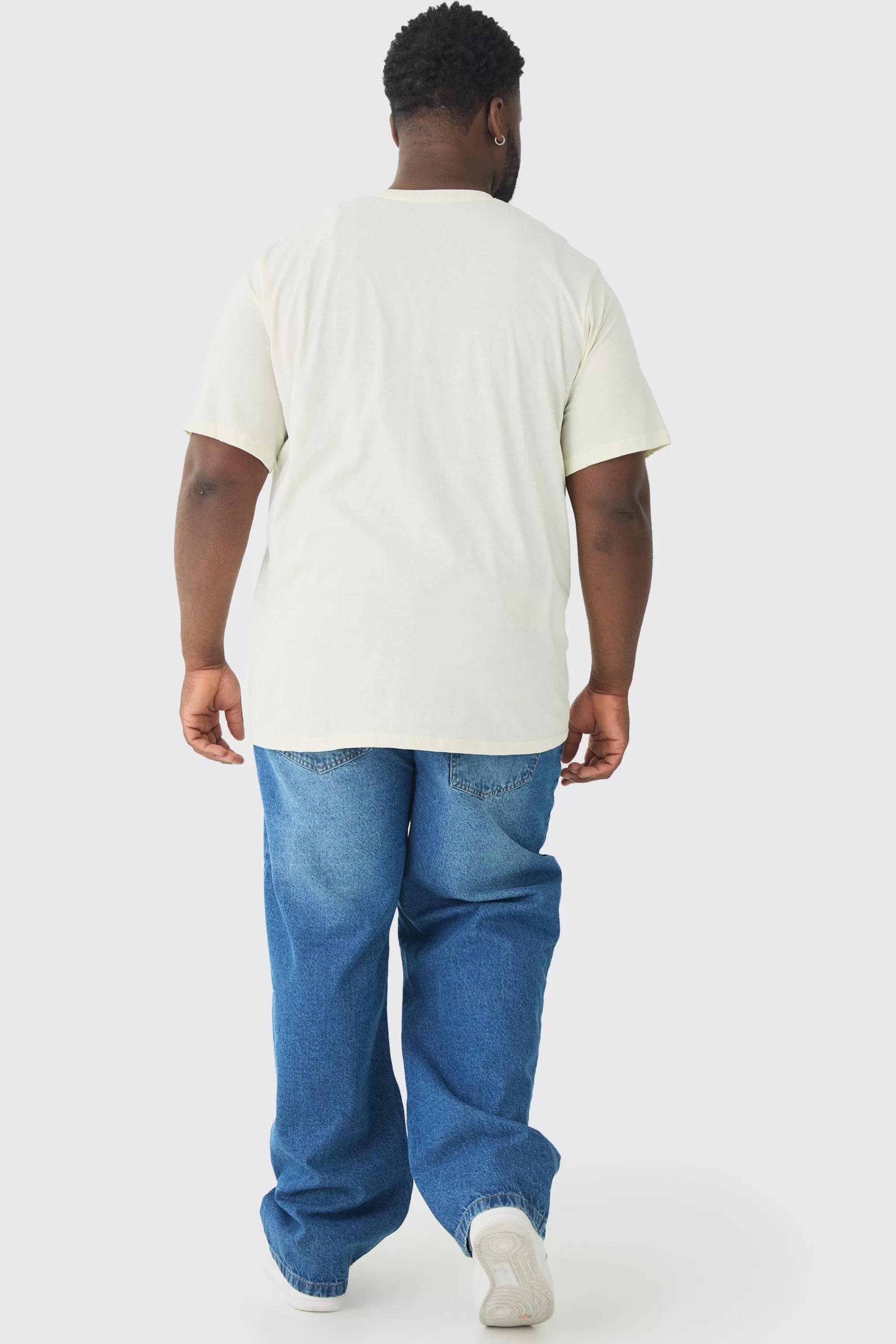 boohooMAN Plus Relaxed Rigid Jean | UK