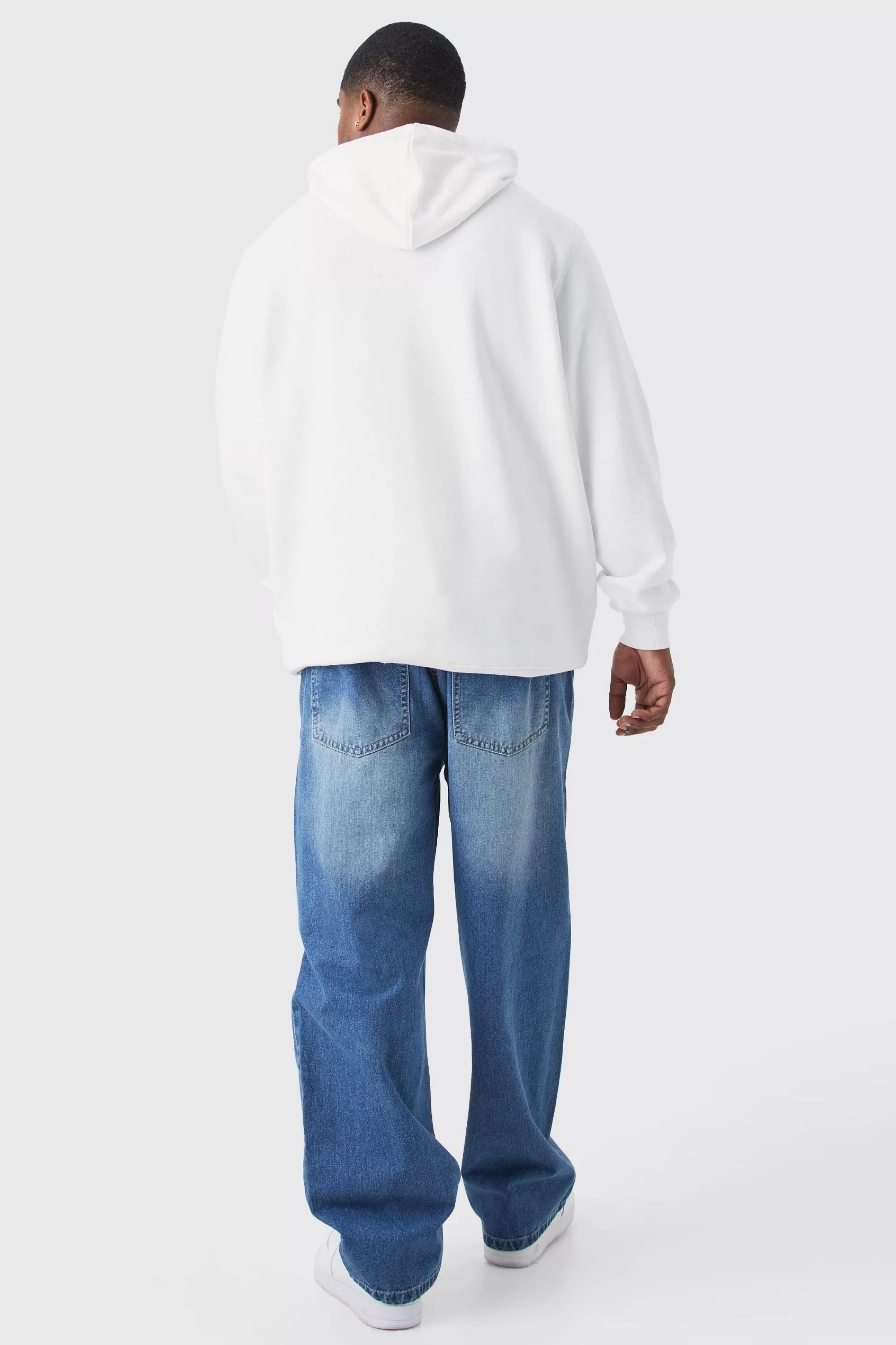 boohooMAN Plus Relaxed Rigid Jean | UK