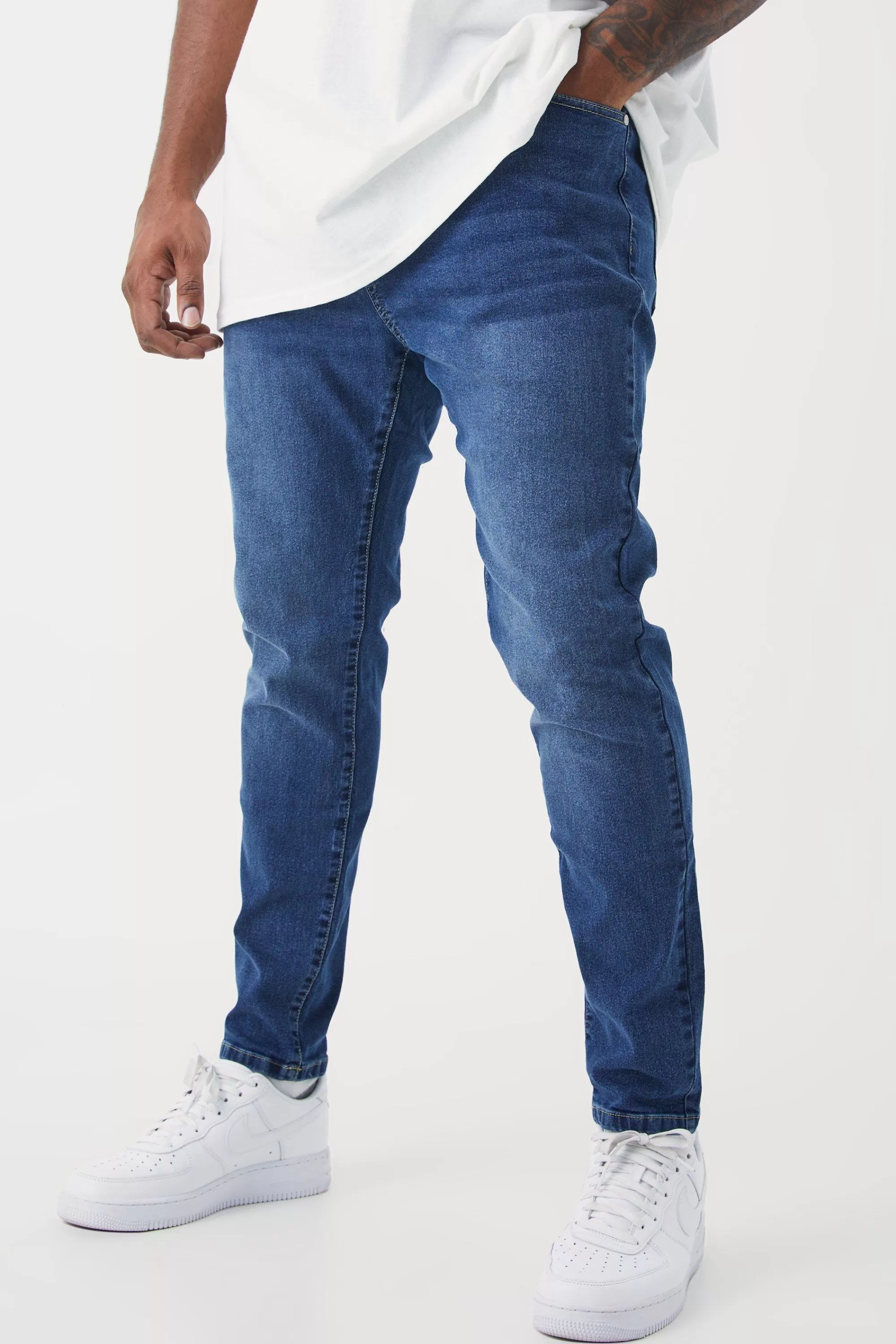 boohooMAN Plus Skinny Stretch Jean | UK