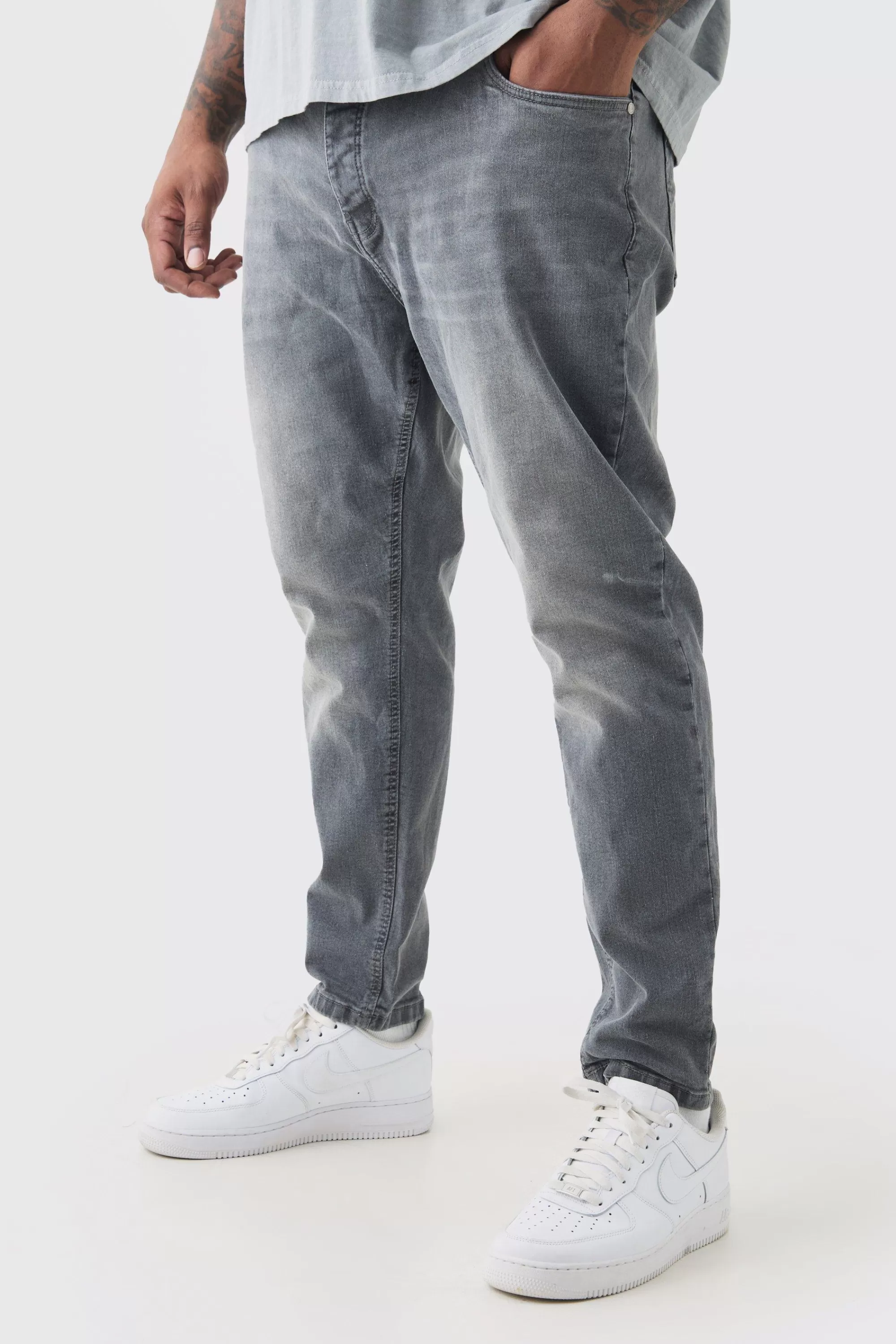 boohooMAN Plus Skinny Stretch Jean | UK