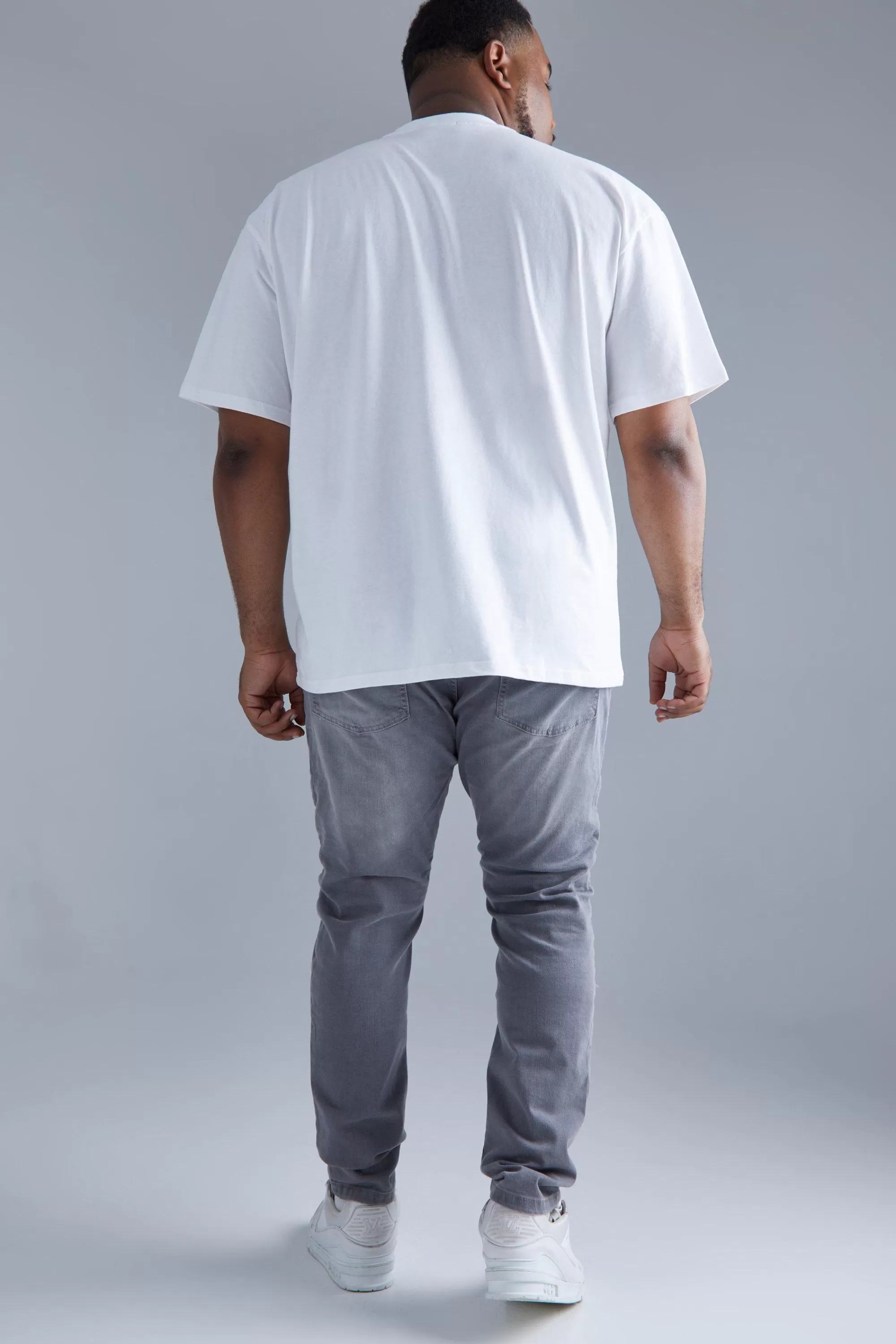 boohooMAN Plus Stretch Skinny Fit Biker Jean | UK