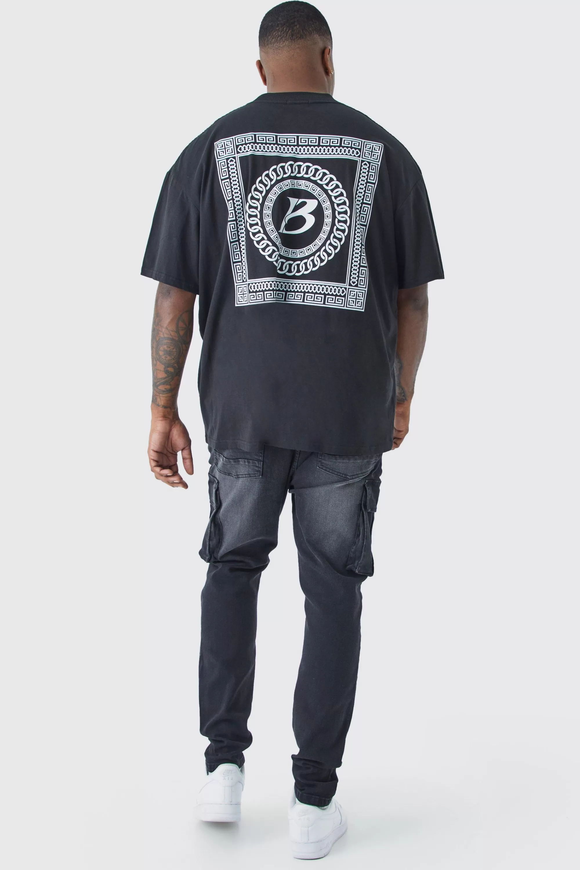 boohooMAN Plus Super Skinny Cargo Jeans | UK