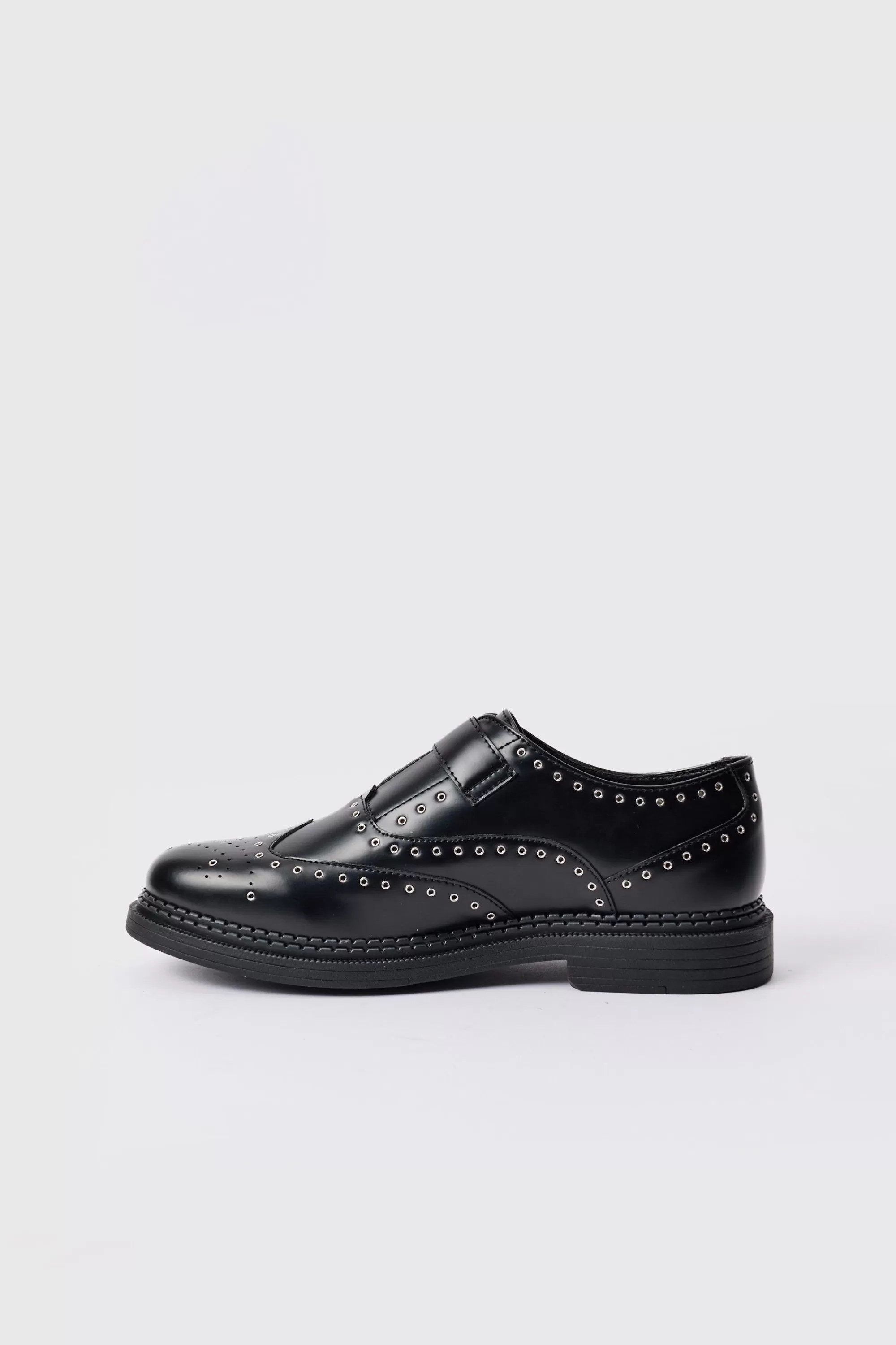 boohooMAN PU Buckle Detail Metal Hardware Loafer In | UK
