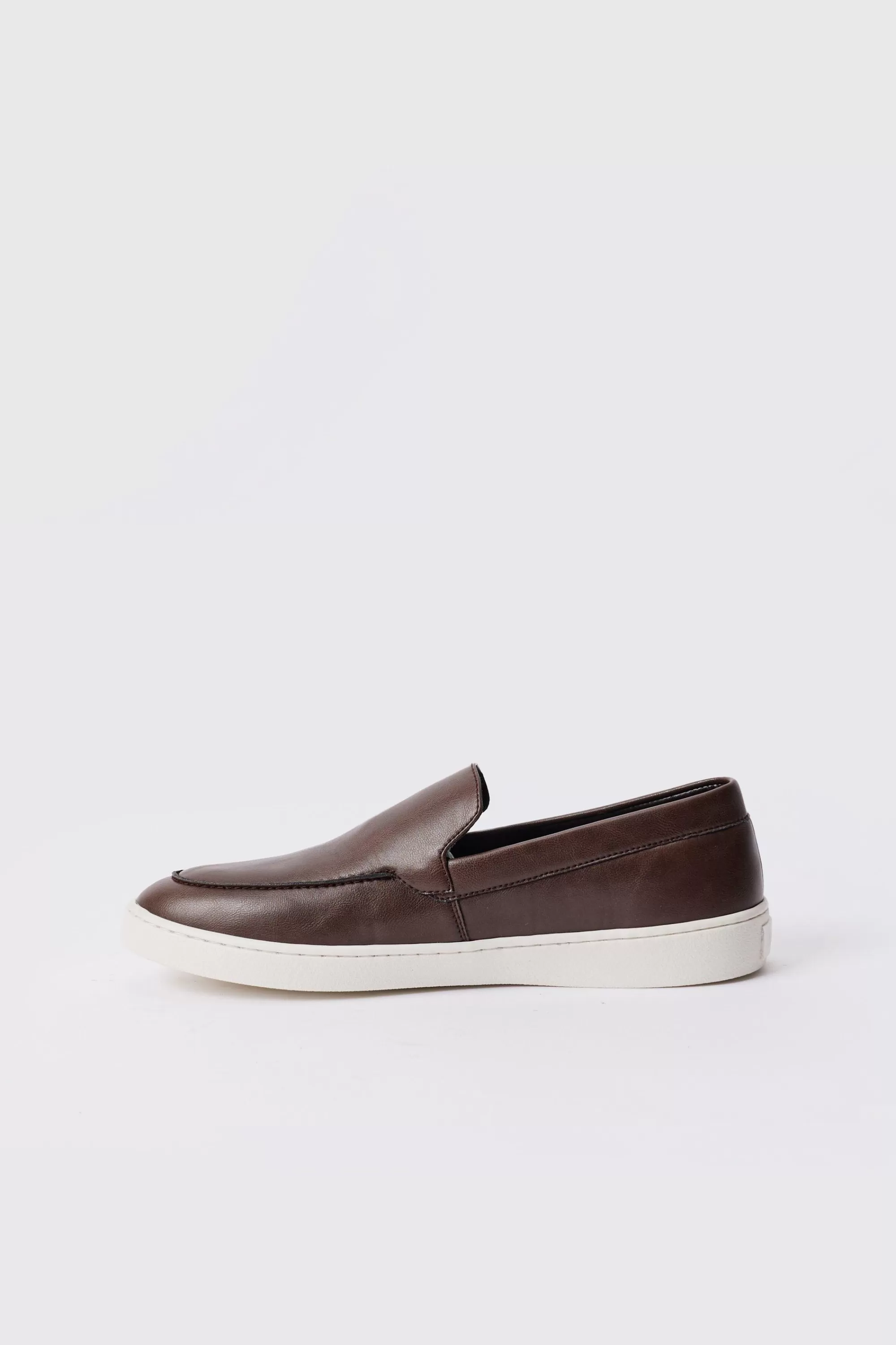 boohooMAN PU Slip On Loafer In | UK