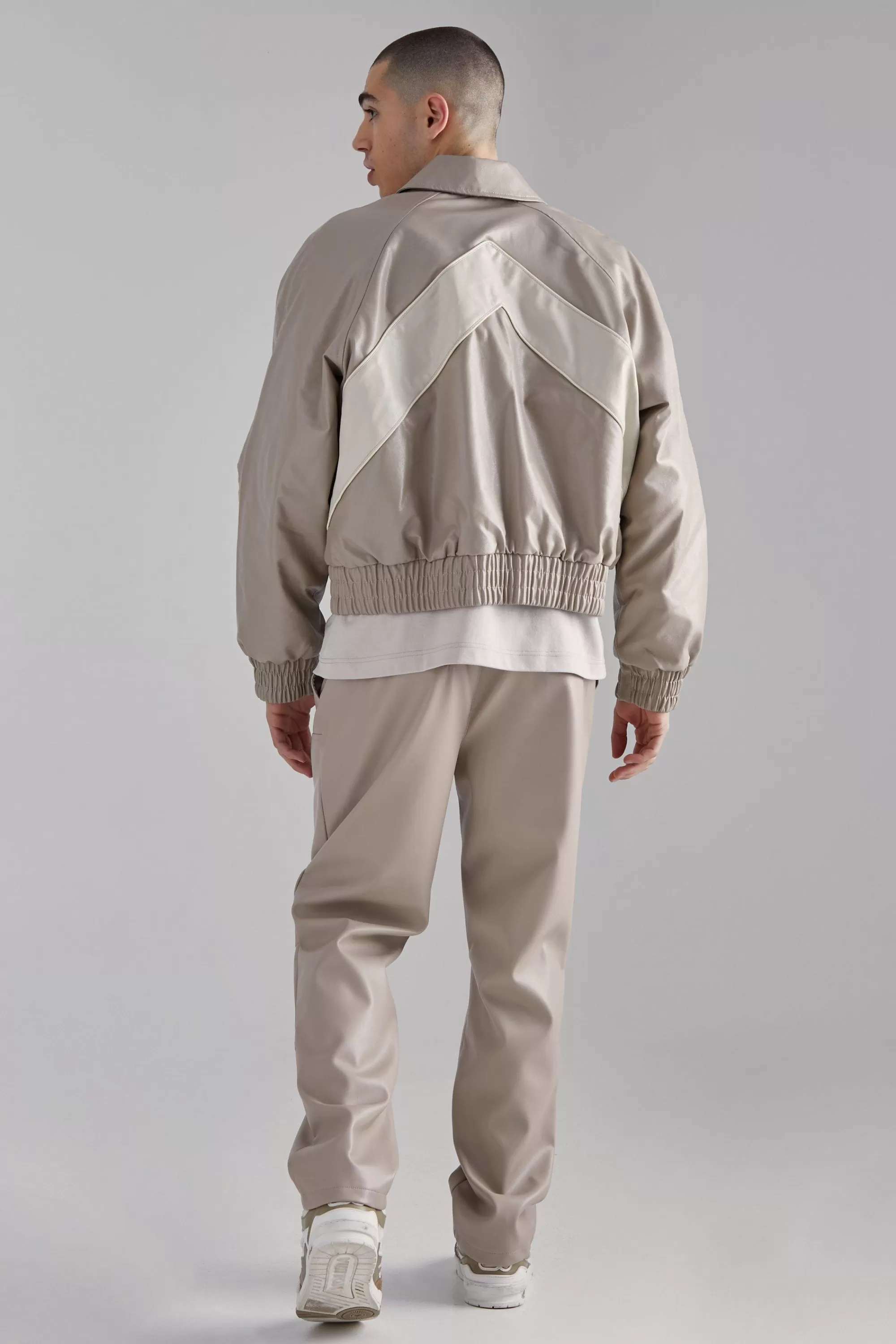 boohooMAN Pu Straight Leg Trousers | UK