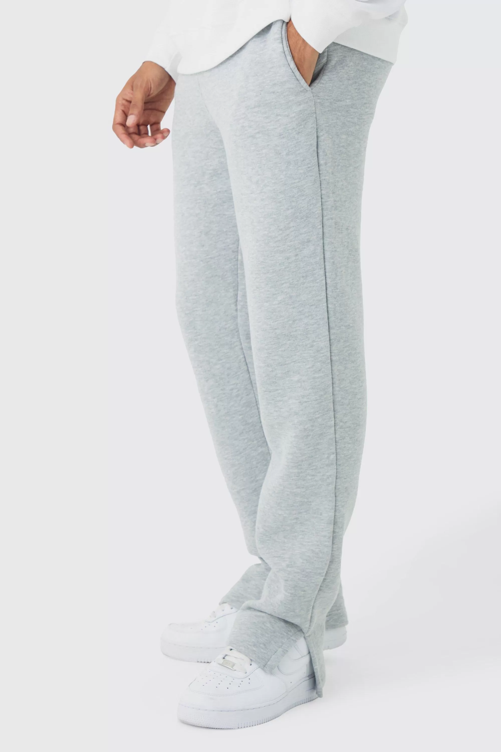 boohooMAN Regular Fit Basic Split Hem Jogger | UK