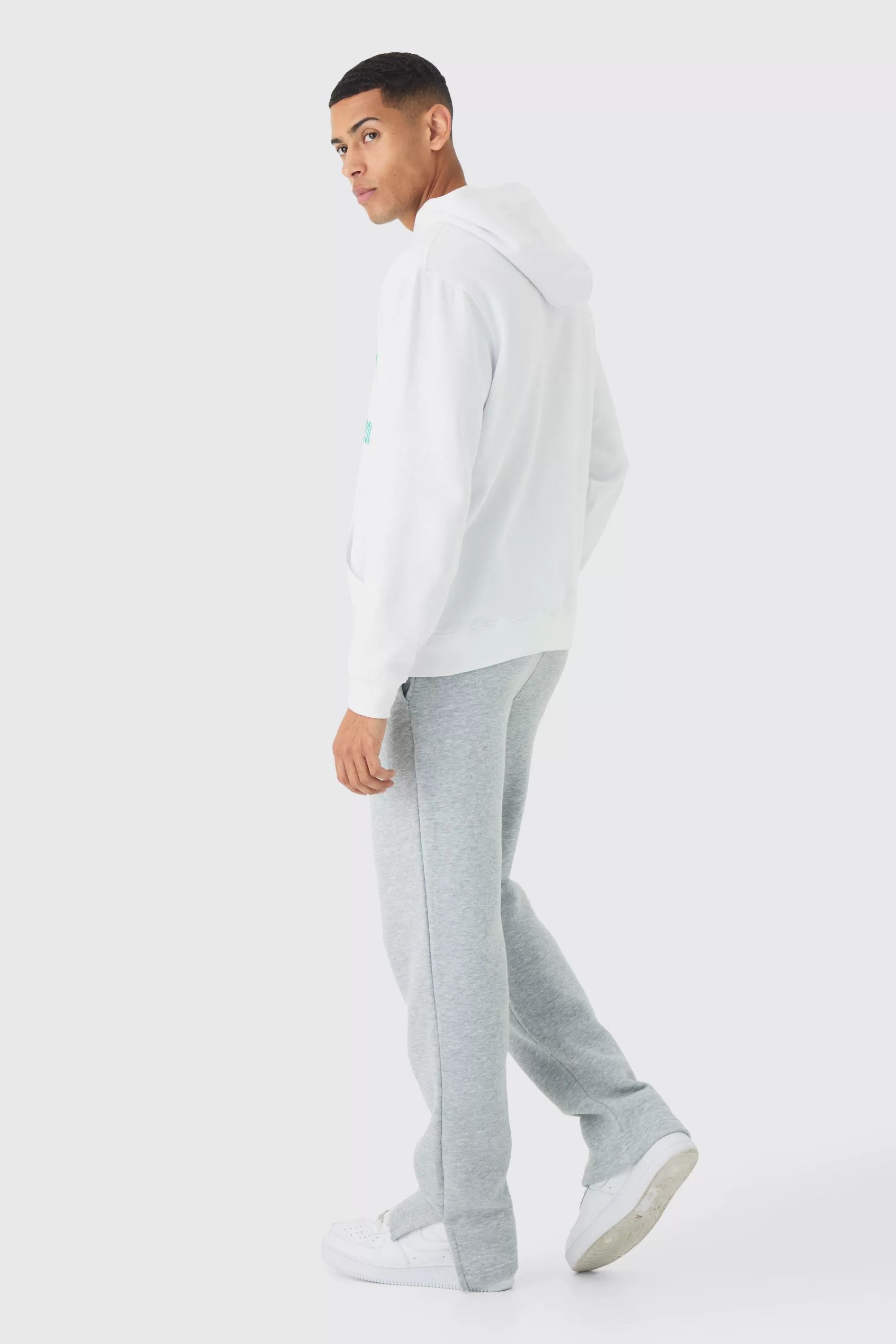 boohooMAN Regular Fit Basic Split Hem Jogger | UK