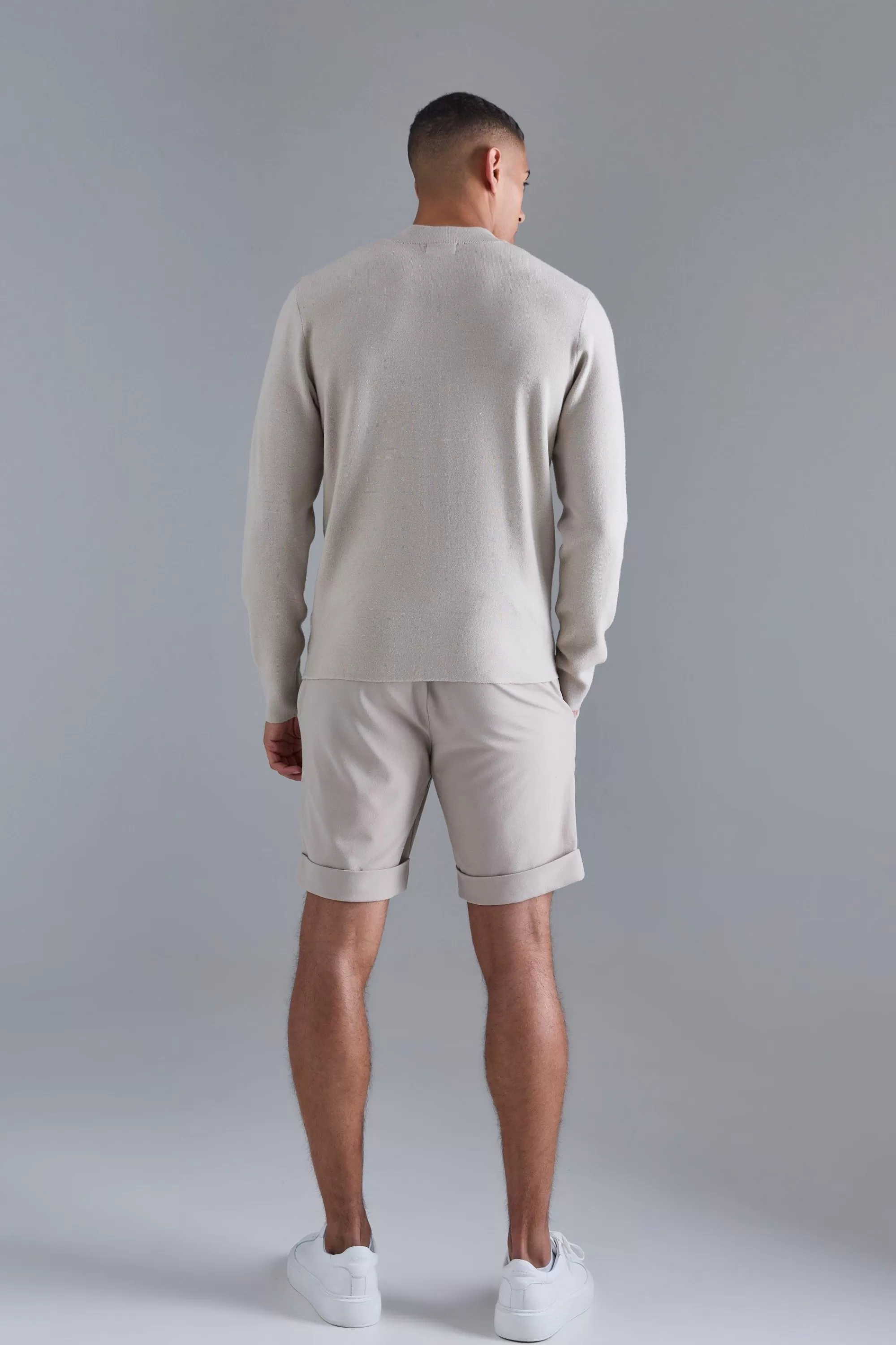 boohooMAN Regular Fit Knitted Bomber | UK