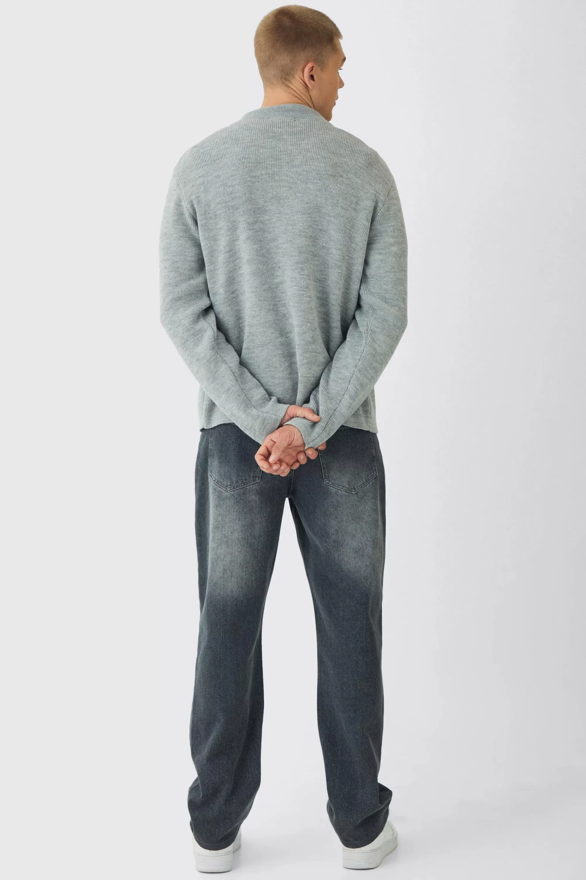 boohooMAN Regular Fit Knitted Shirt | UK