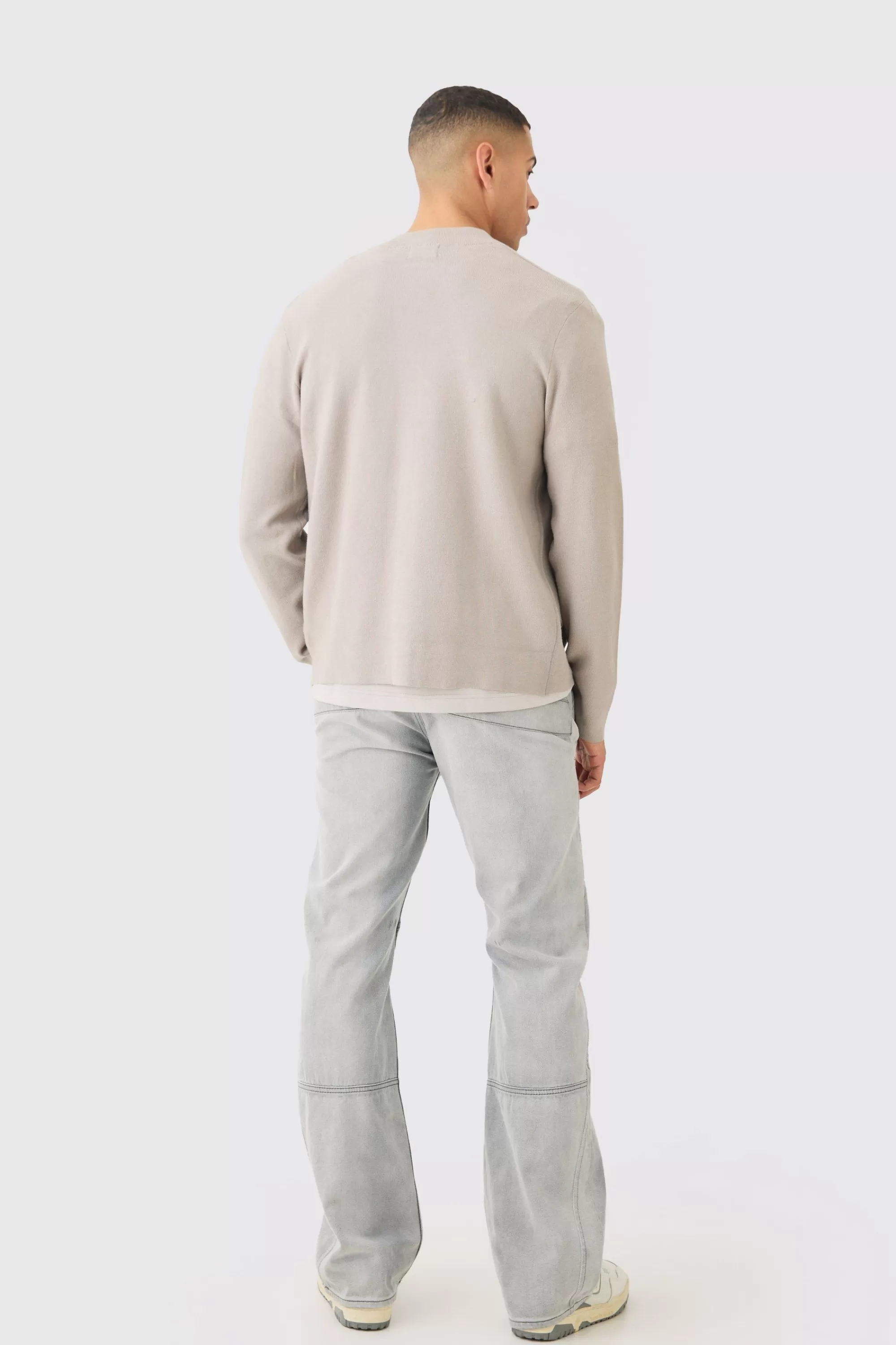 boohooMAN Regular Fit Man Branded Knitted Bomber | UK