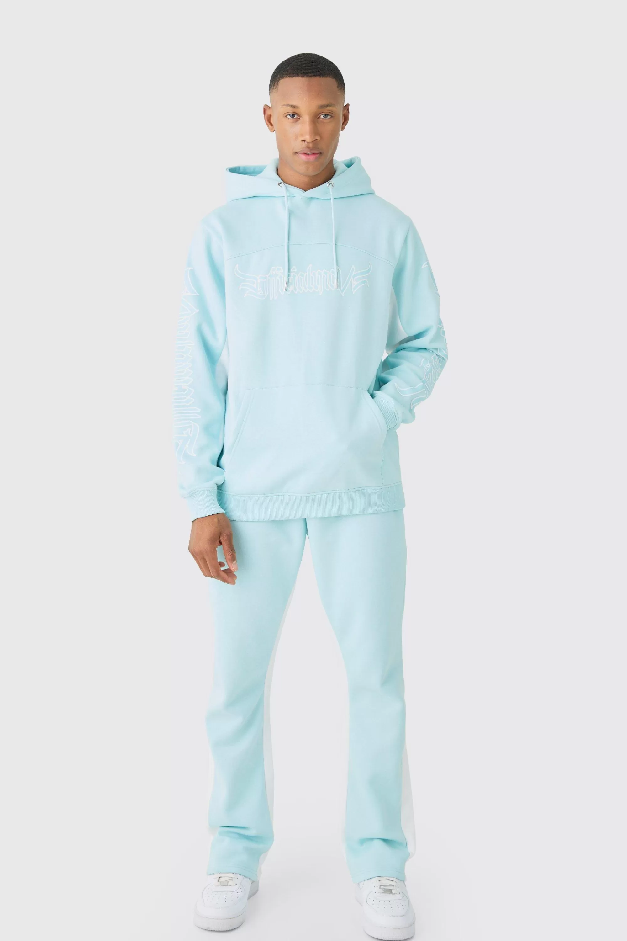 boohooMAN Regular Fit Official Panelled Tracksuit | UK
