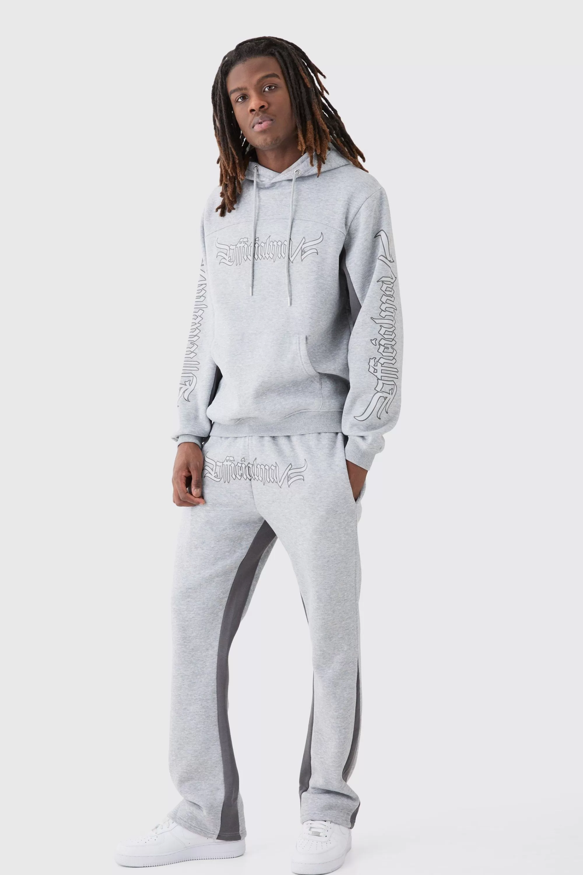 boohooMAN Regular Fit Official Panelled Tracksuit | UK