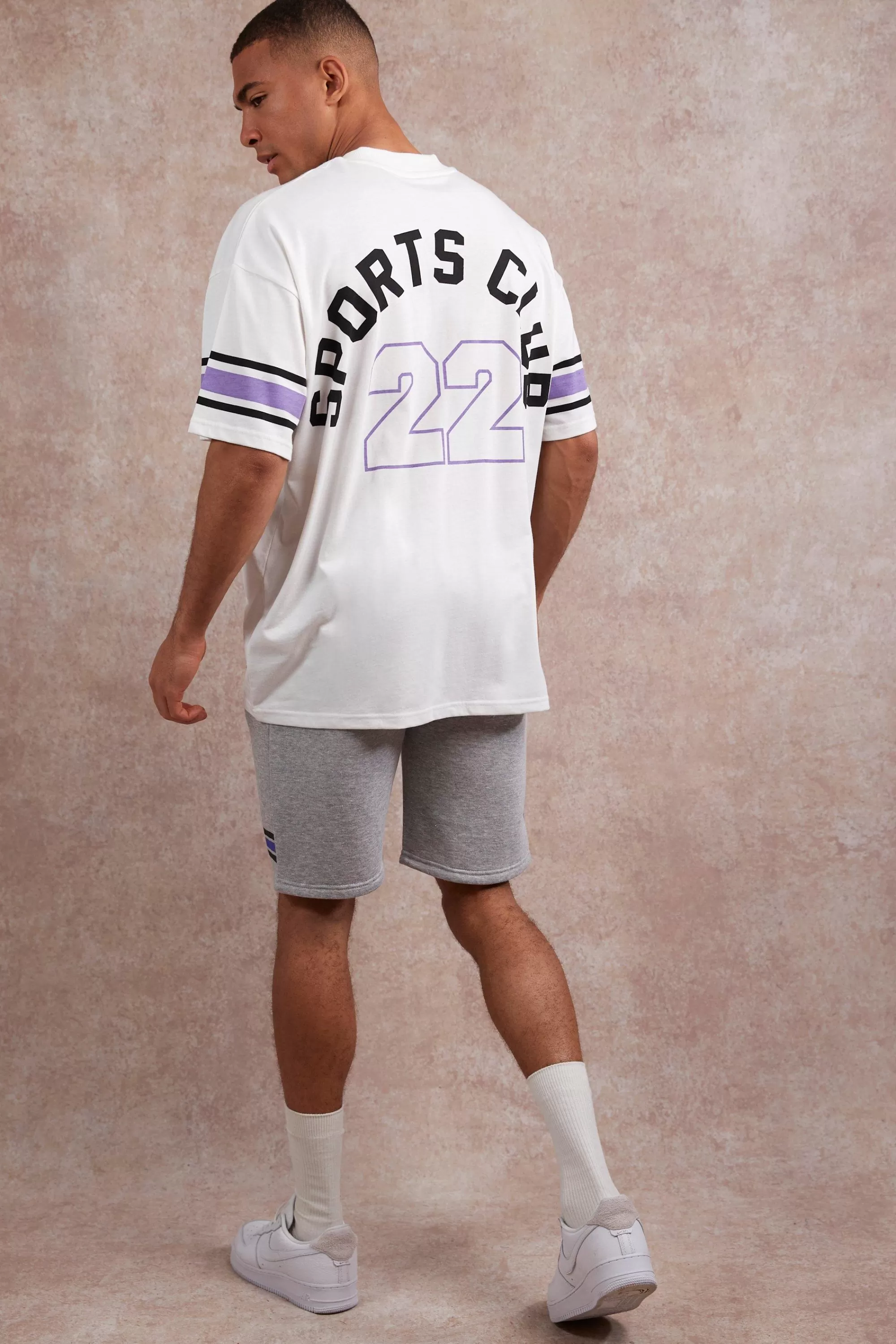 boohooMAN Regular Fit Varsity Jersey Shorts | UK