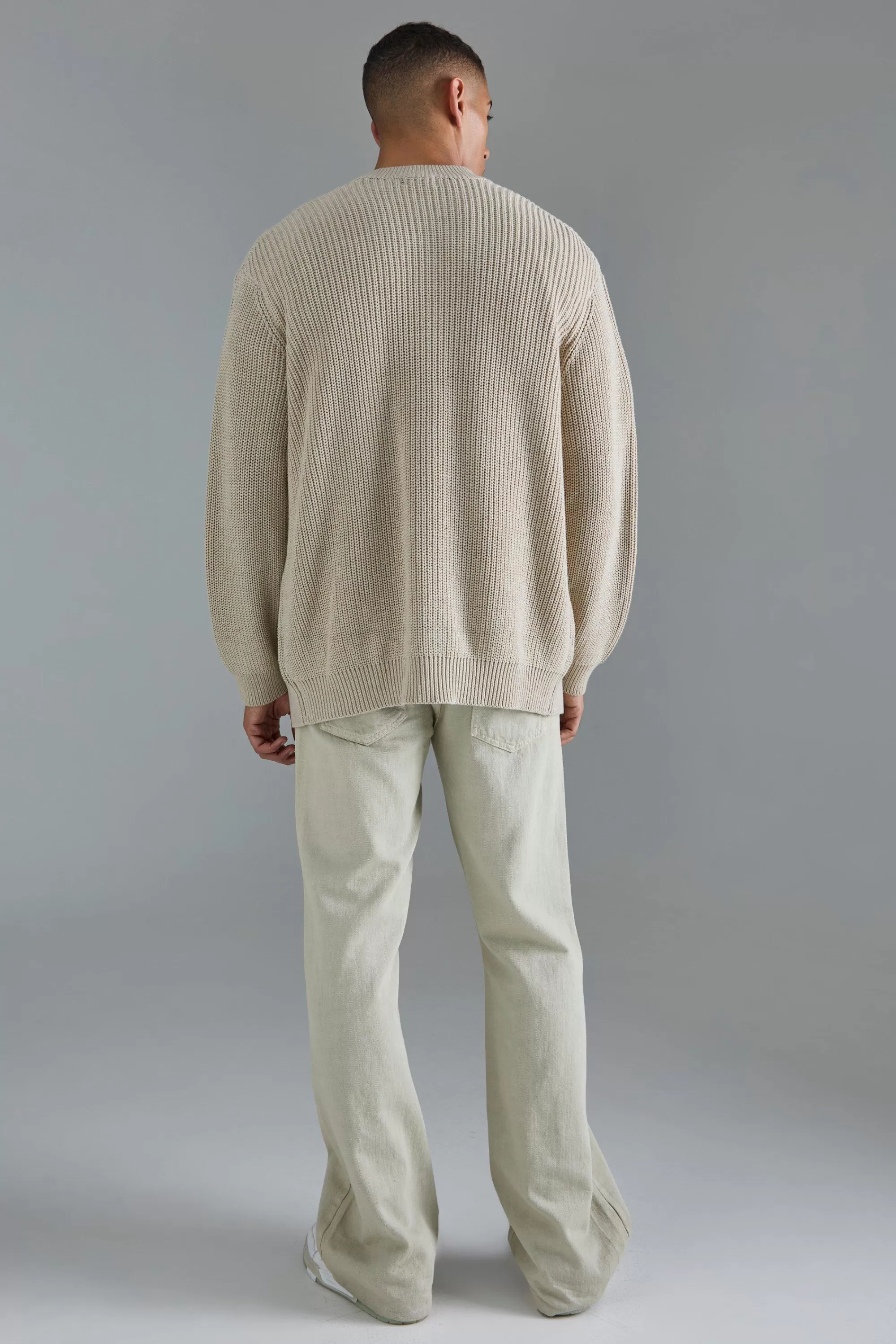 boohooMAN Regular Ribbed Fisherman Knit Bomber | UK