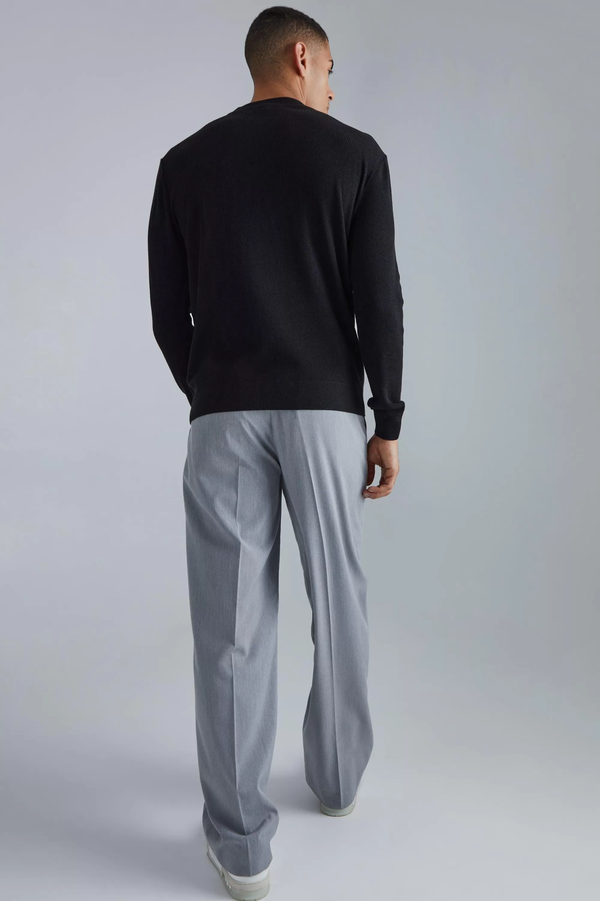 boohooMAN Regular Turtle Neck Ribbed Jumper | UK