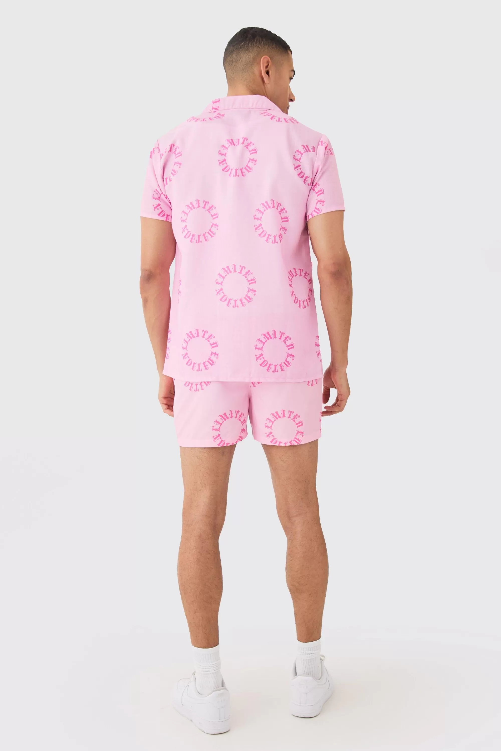 boohooMAN Regular Worldwide Shirt & Swim Short Set | UK