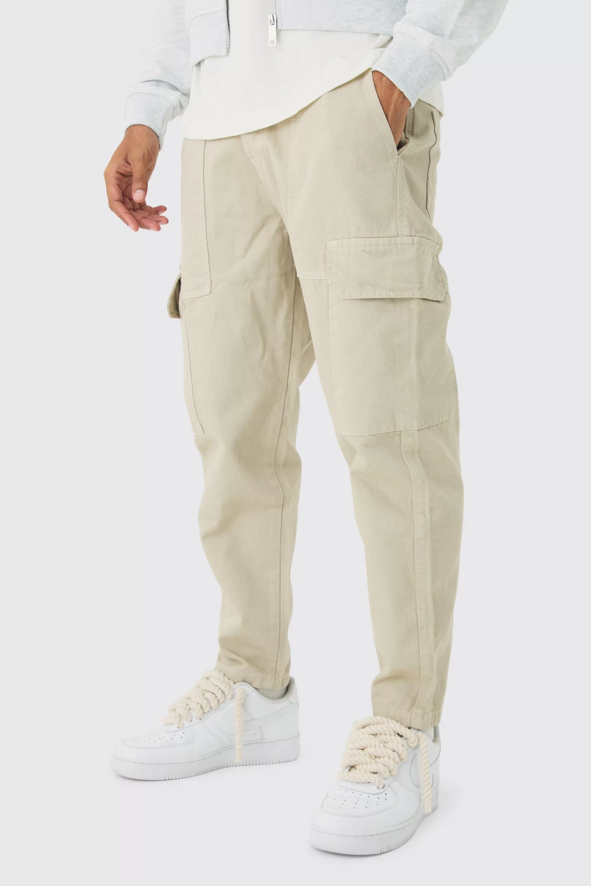 boohooMAN Relaxed Fit Carpenter Cargo Jeans | UK