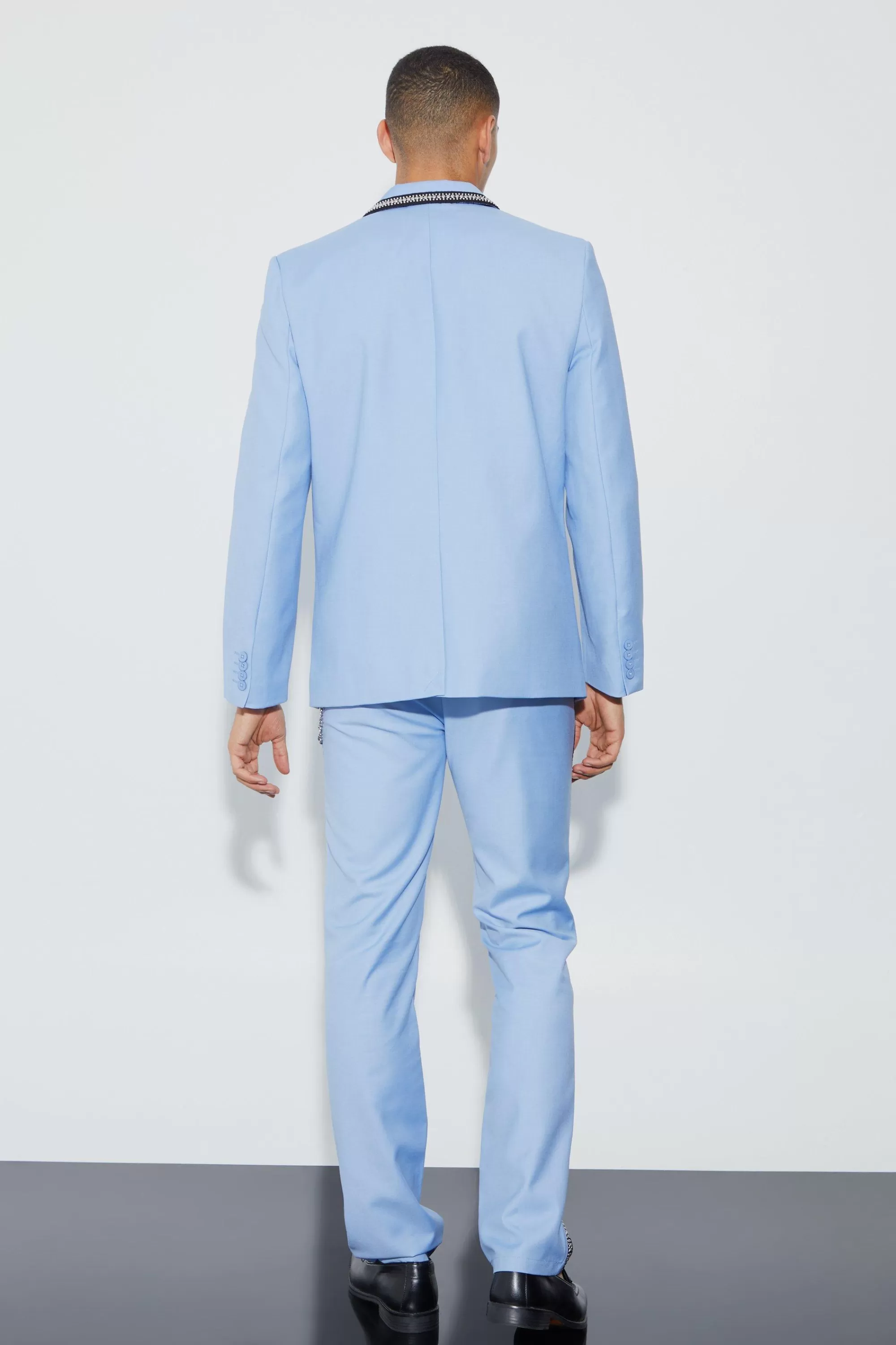 boohooMAN Relaxed Fit Double Breasted Suit | UK