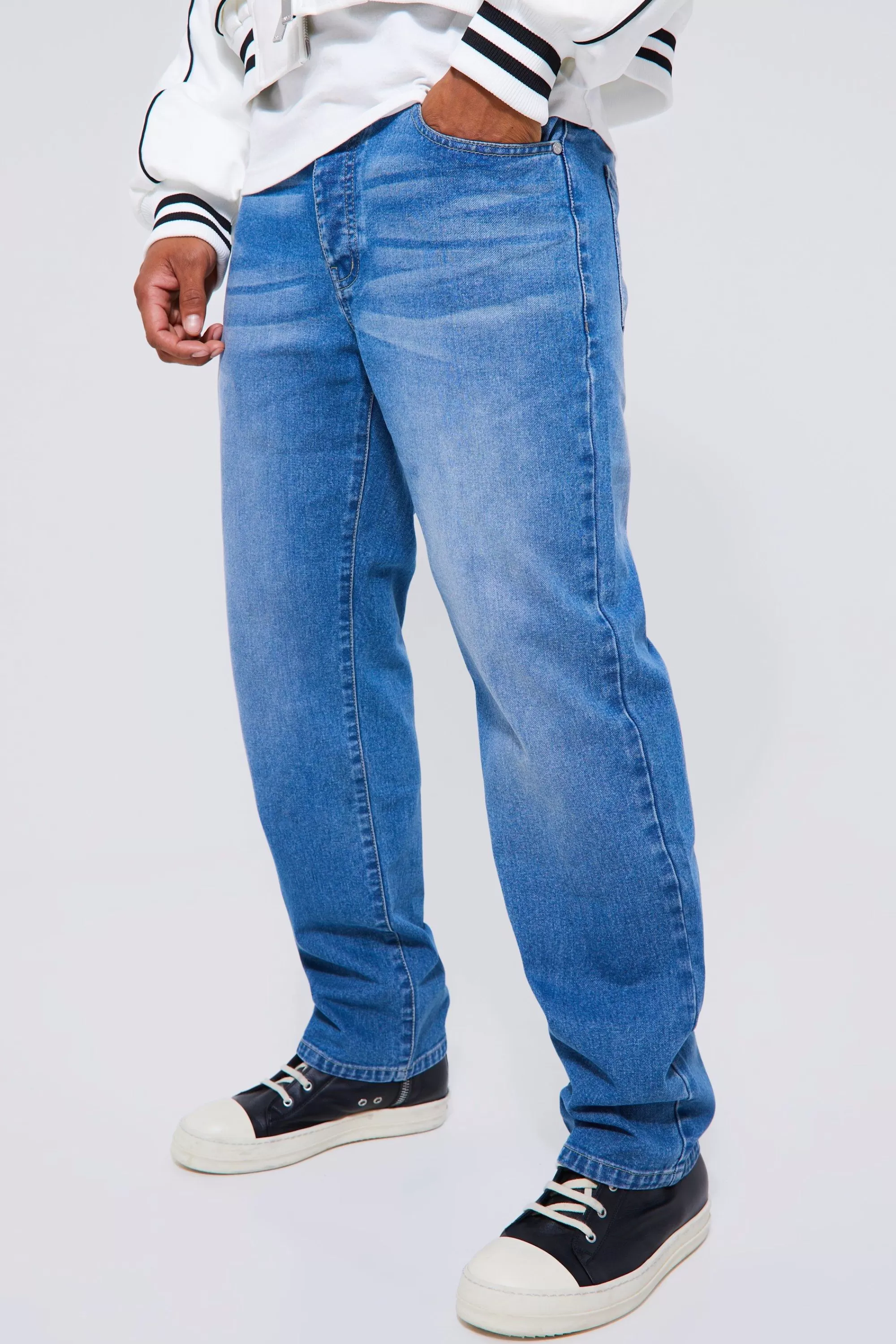 boohooMAN Relaxed Fit Rigid Jeans | UK