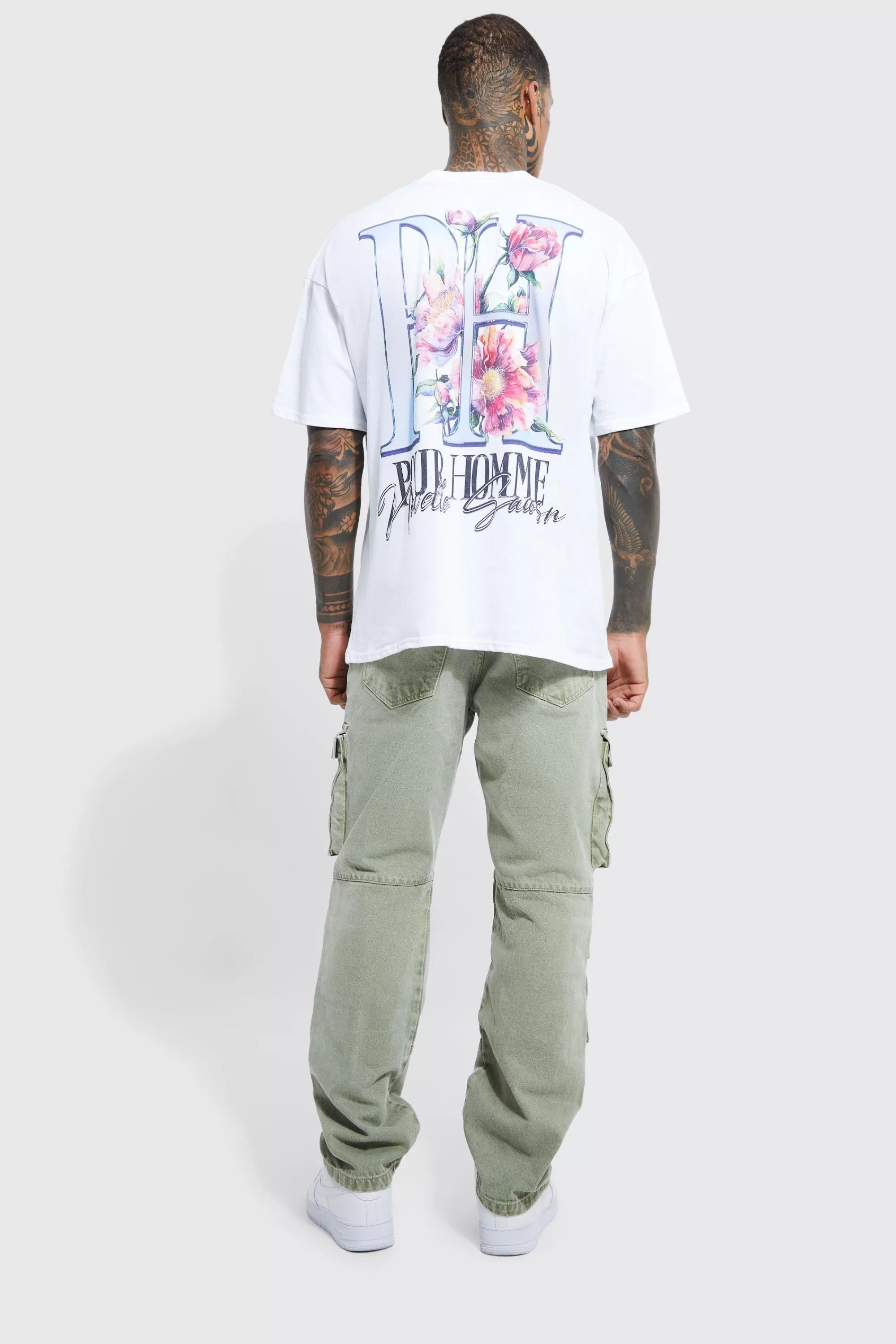 boohooMAN Relaxed Fit Washed Multi Pocket Cargo Jeans | UK