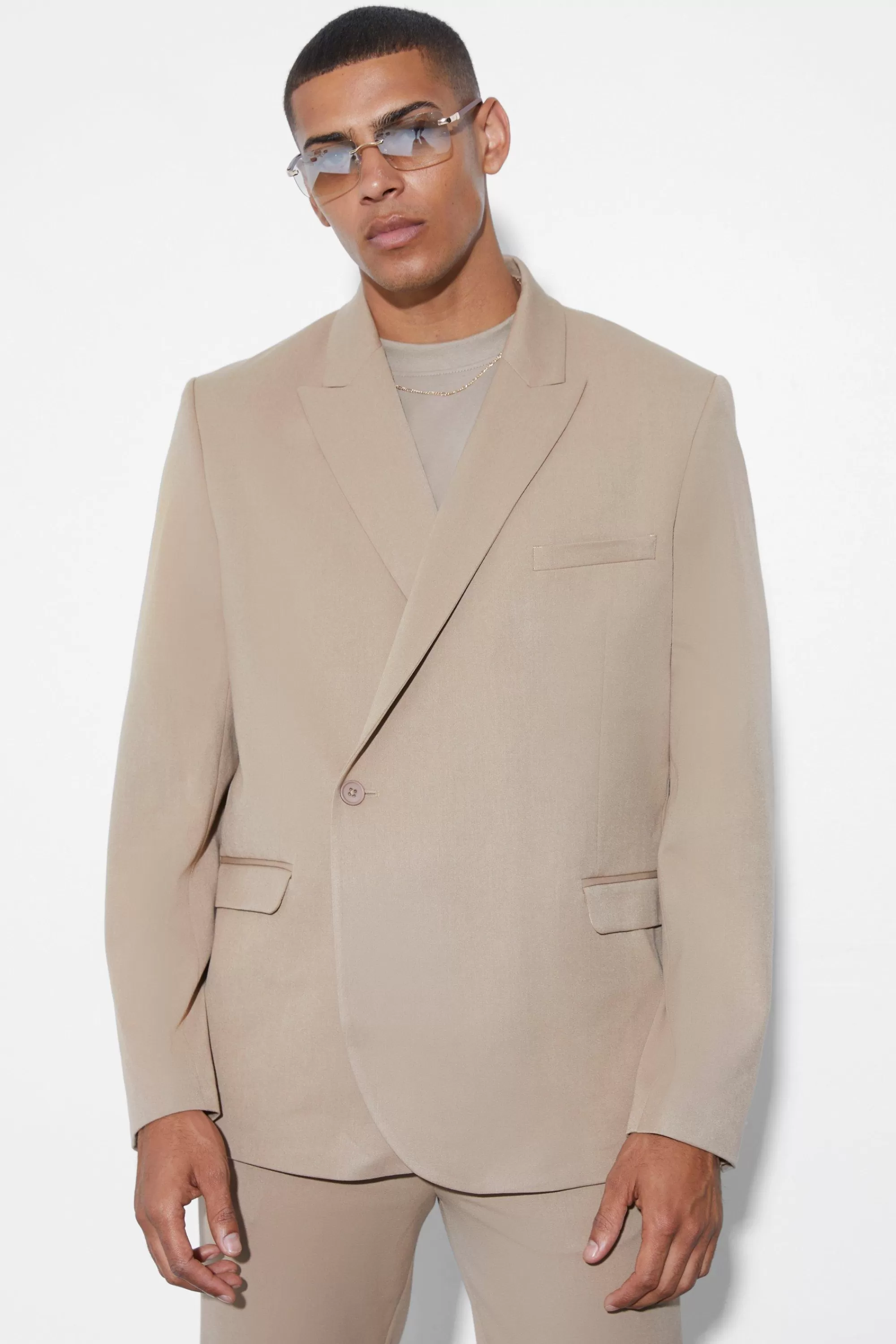 boohooMAN Relaxed Fit Wrap Suit | UK