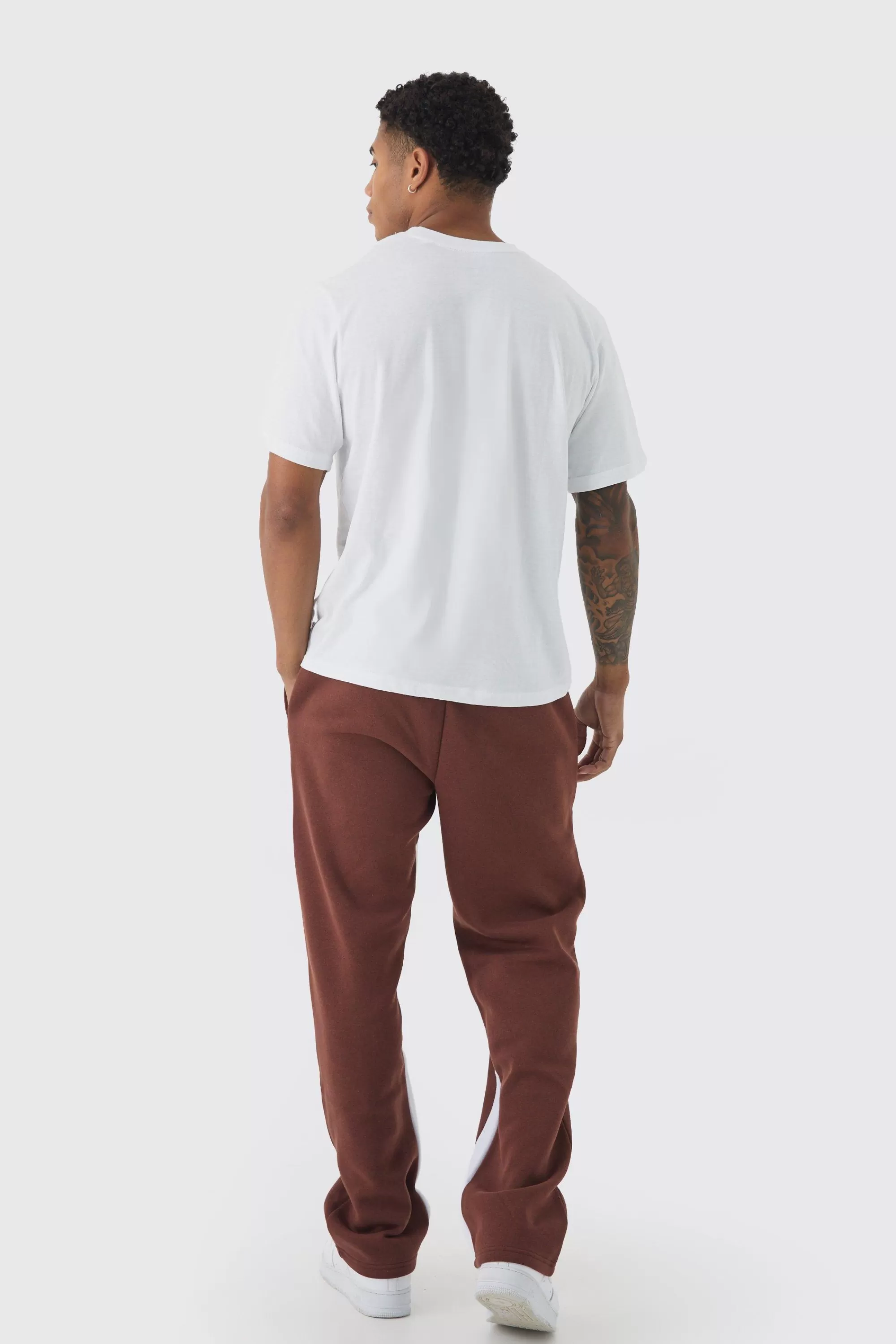 boohooMAN Relaxed Gothic Homme Cross Gusset Jogger | UK