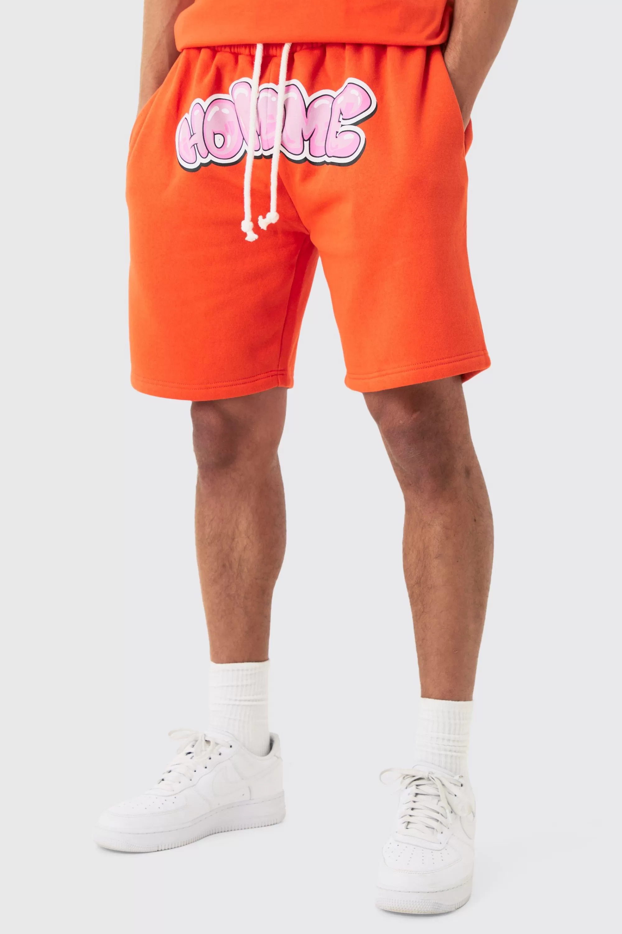 boohooMAN Relaxed Homme Print Jersey Shorts | UK