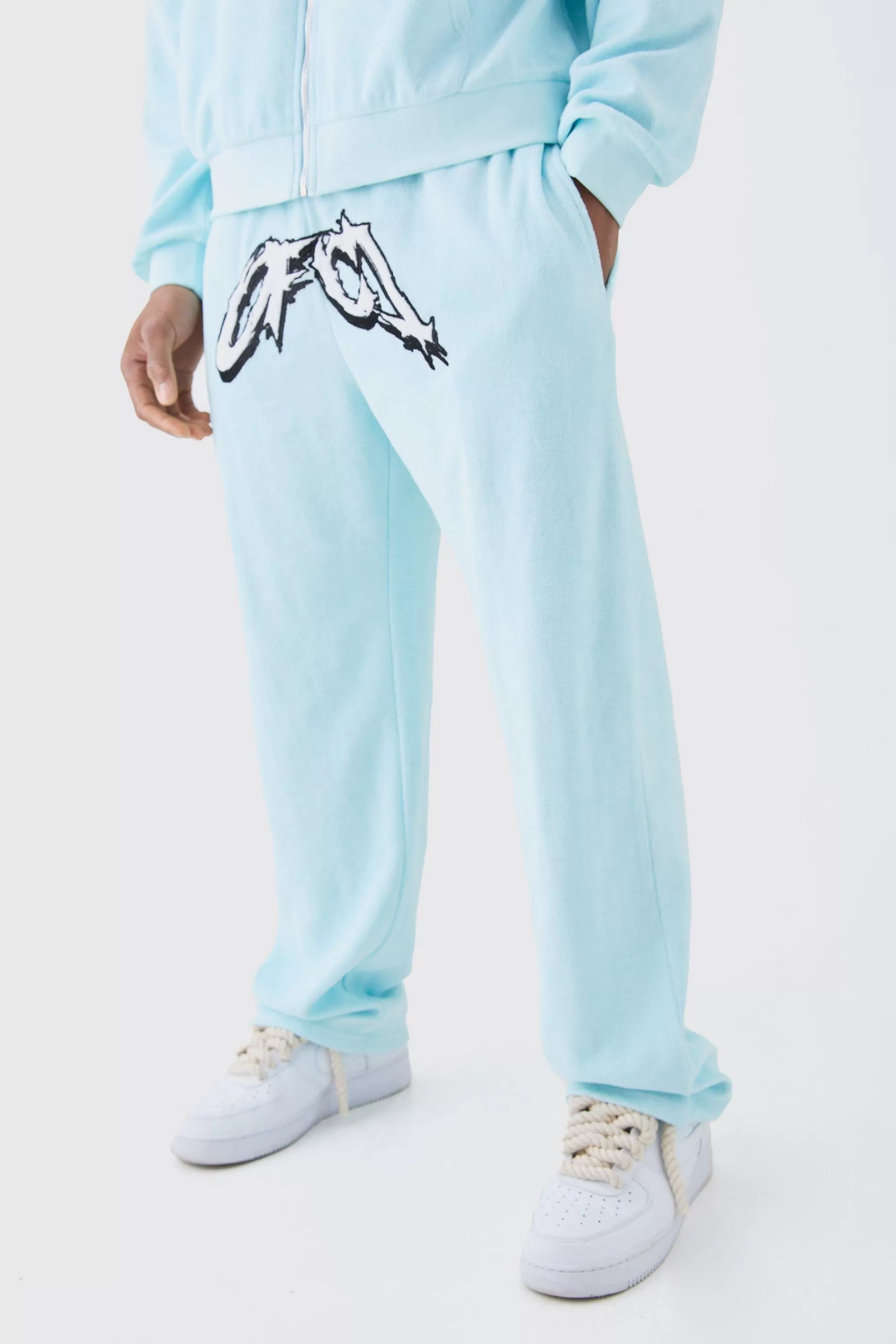 boohooMAN Relaxed Ofcl Towelling Jogger | UK