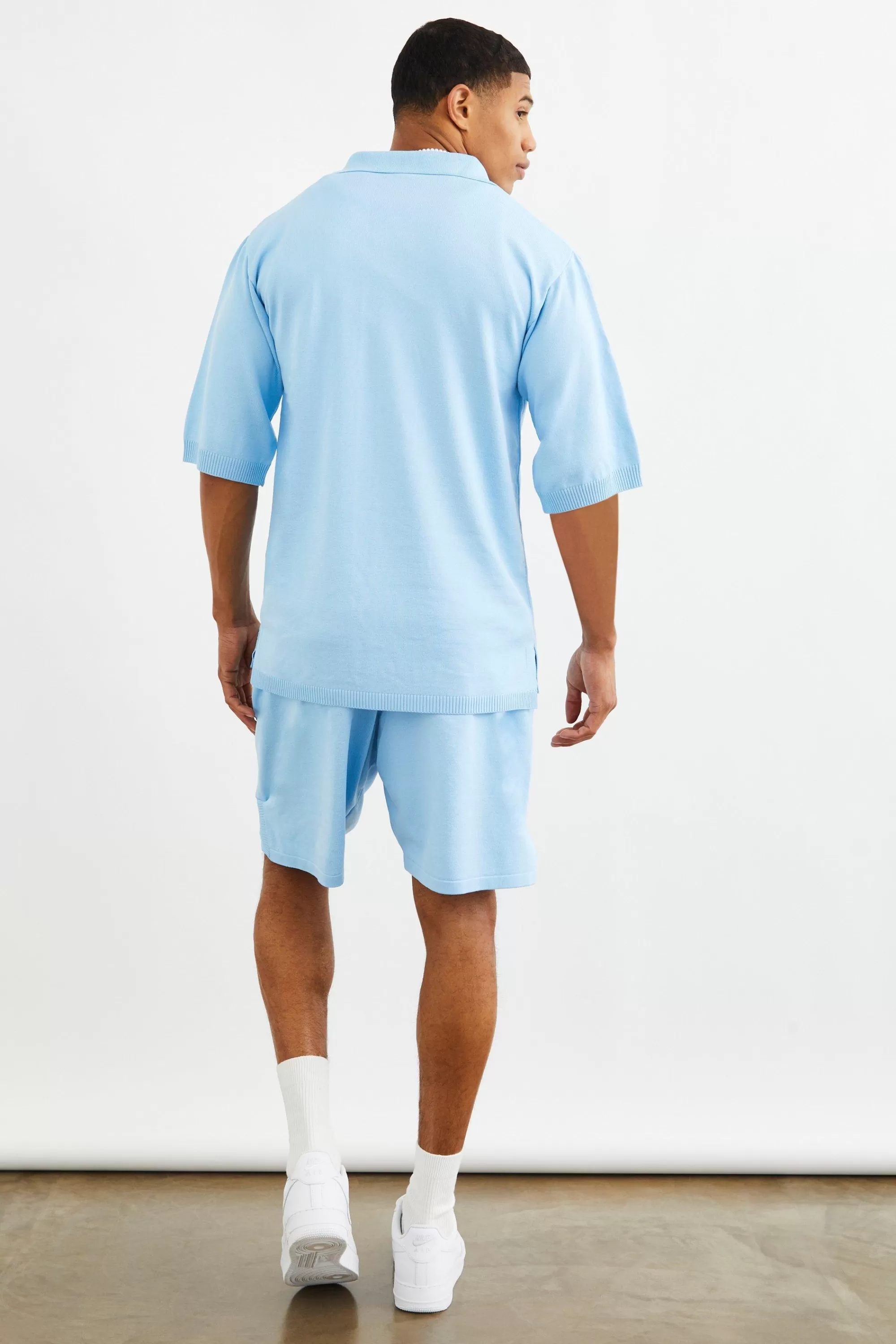 boohooMAN Relaxed Palm Knitted Short | UK