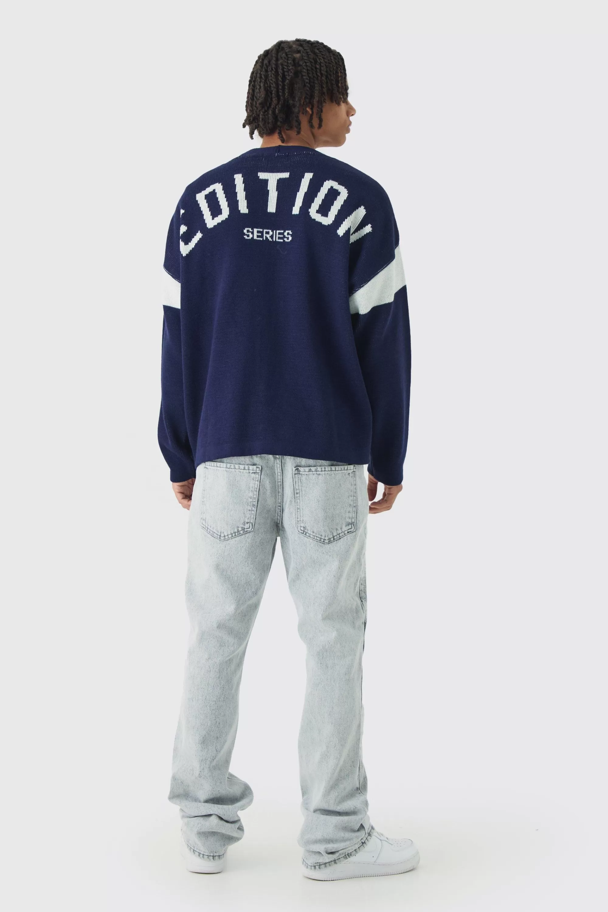 boohooMAN Relaxed Ribbed Knitted Edition Series Cardigan | UK