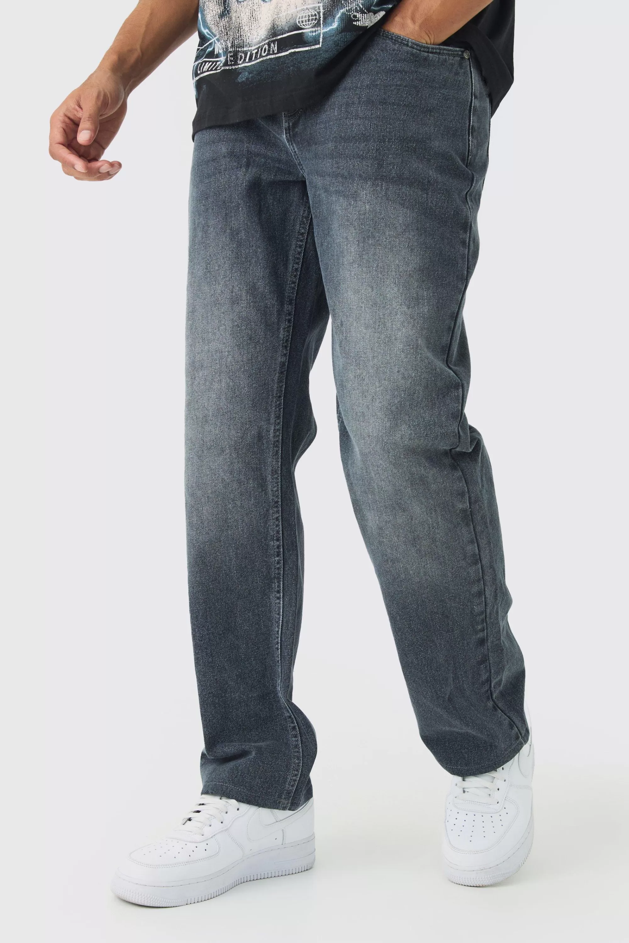 boohooMAN Relaxed Rigid Jean In | UK