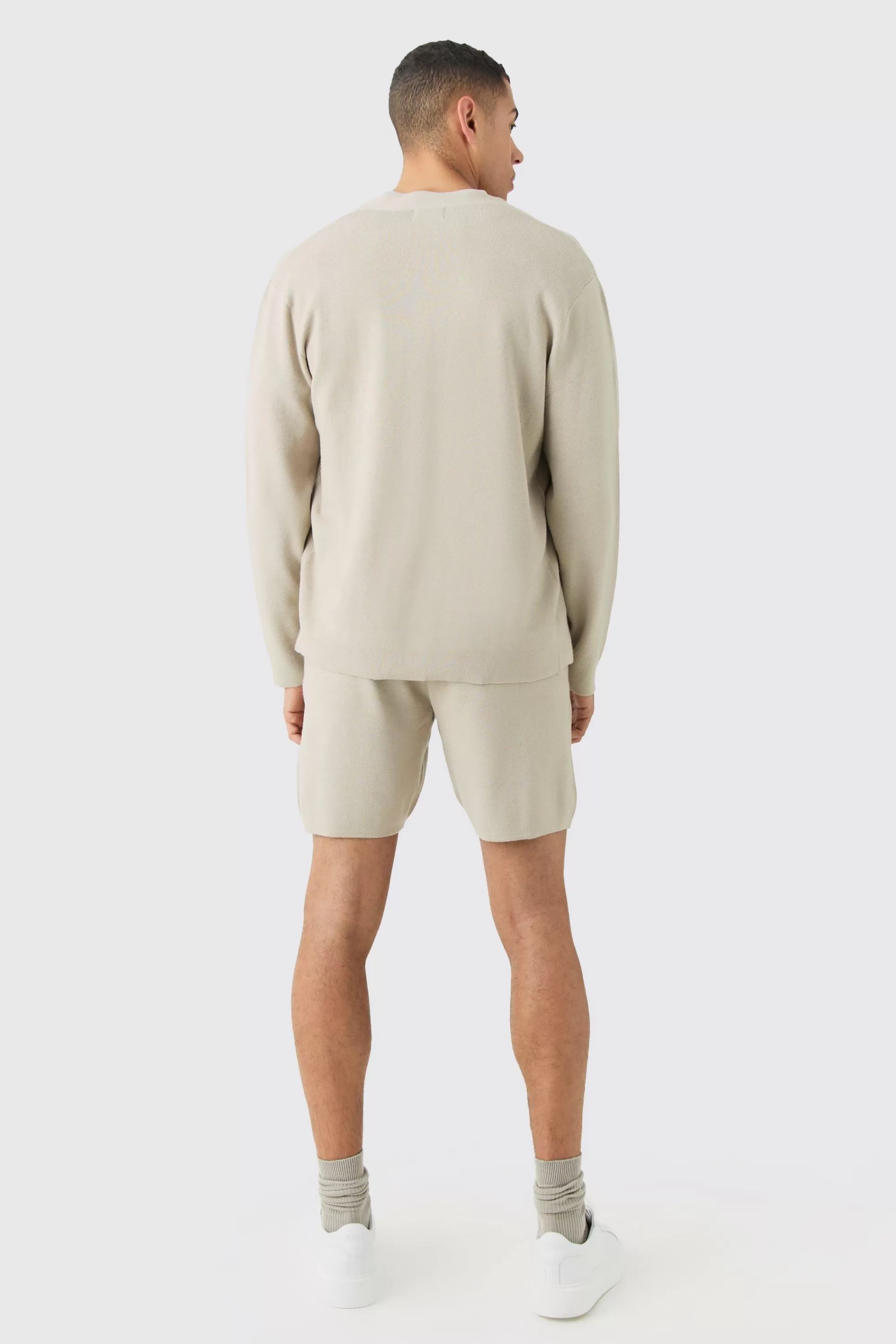 boohooMAN Relaxed Short Length Knitted Short | UK