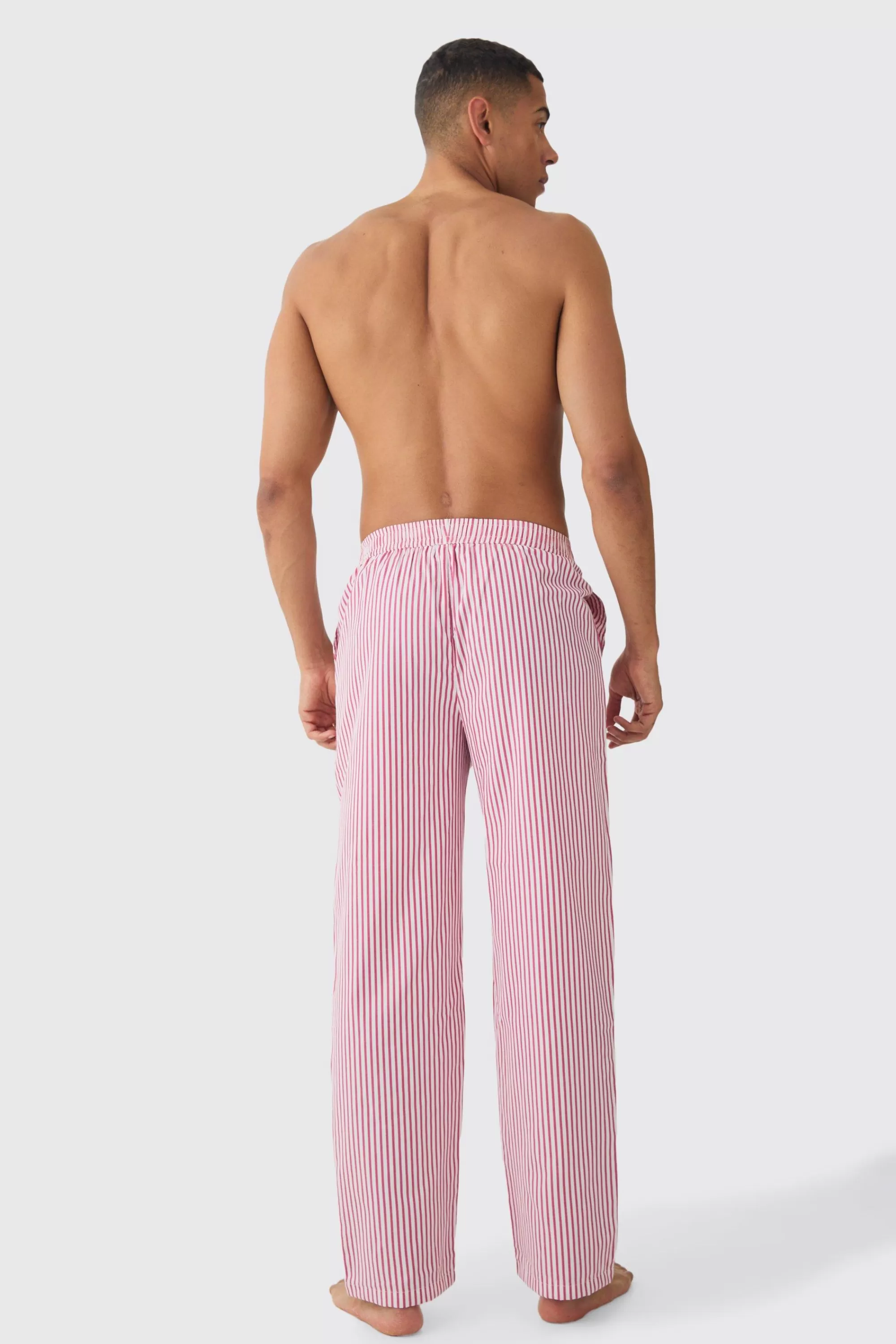 boohooMAN Relaxed Stripe Lounge Bottoms | UK