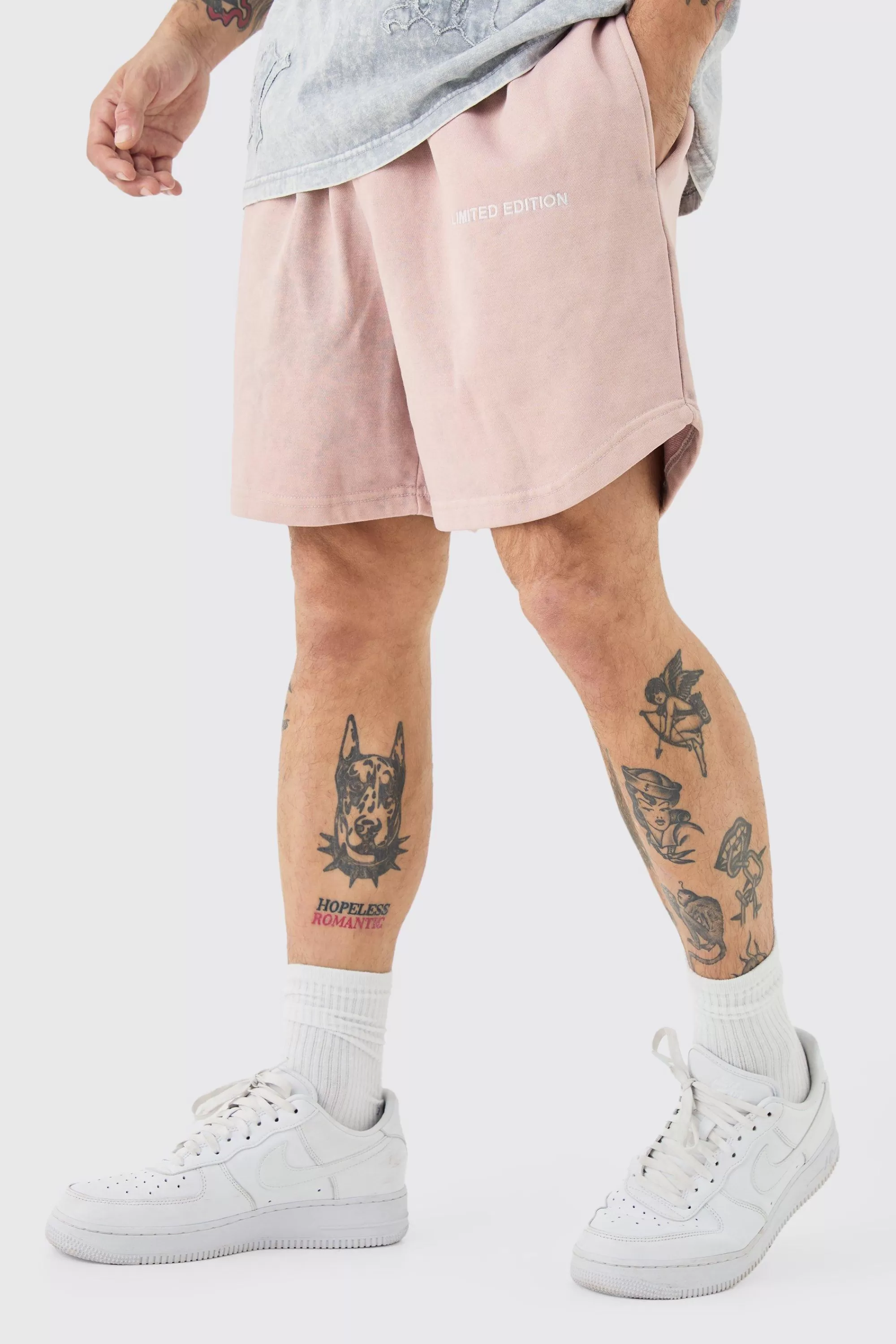 boohooMAN Relaxed Volley Fit Acid Washed Shorts | UK
