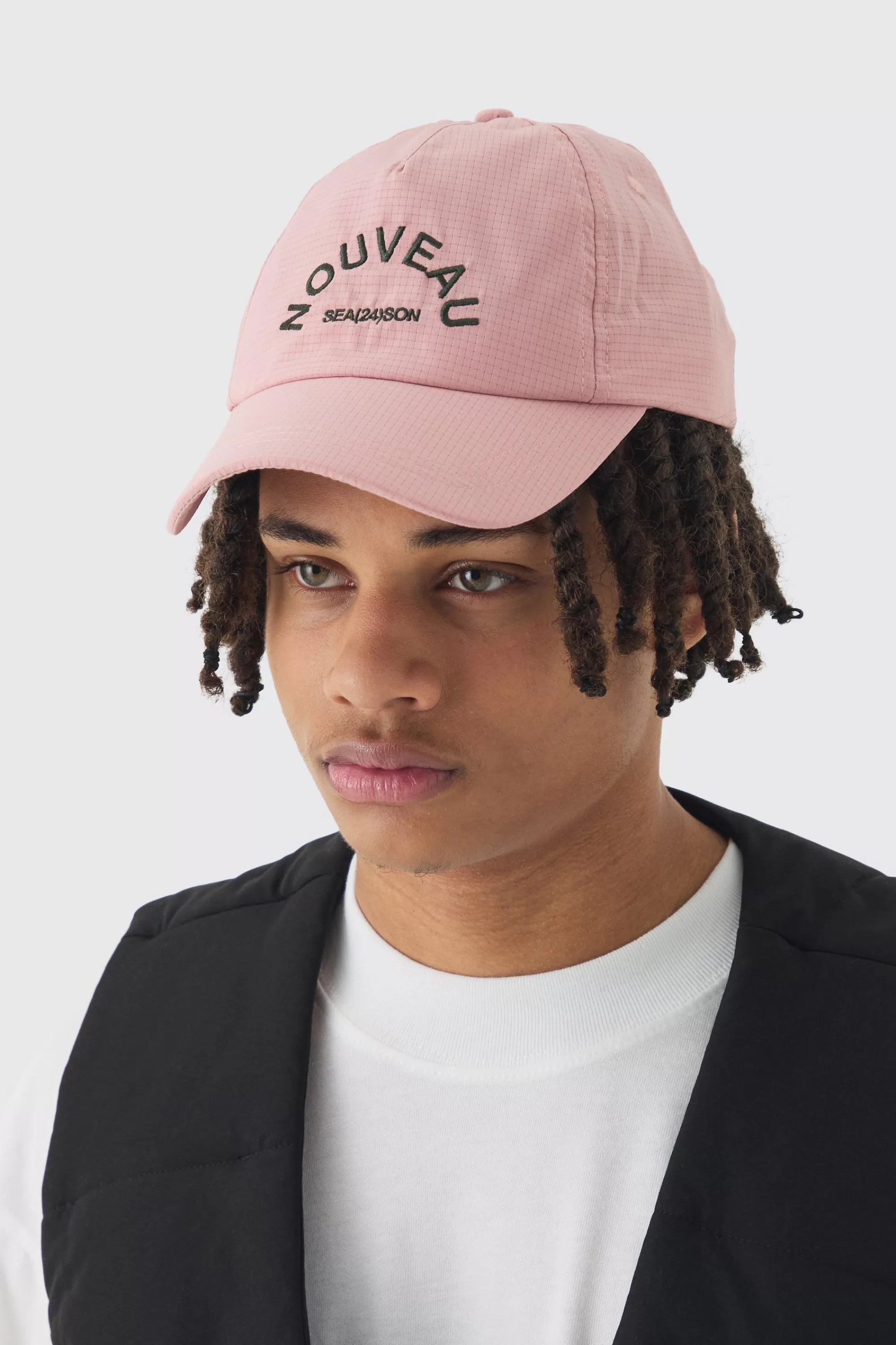boohooMAN Ripstop Embroidered Graphic Cap In | UK