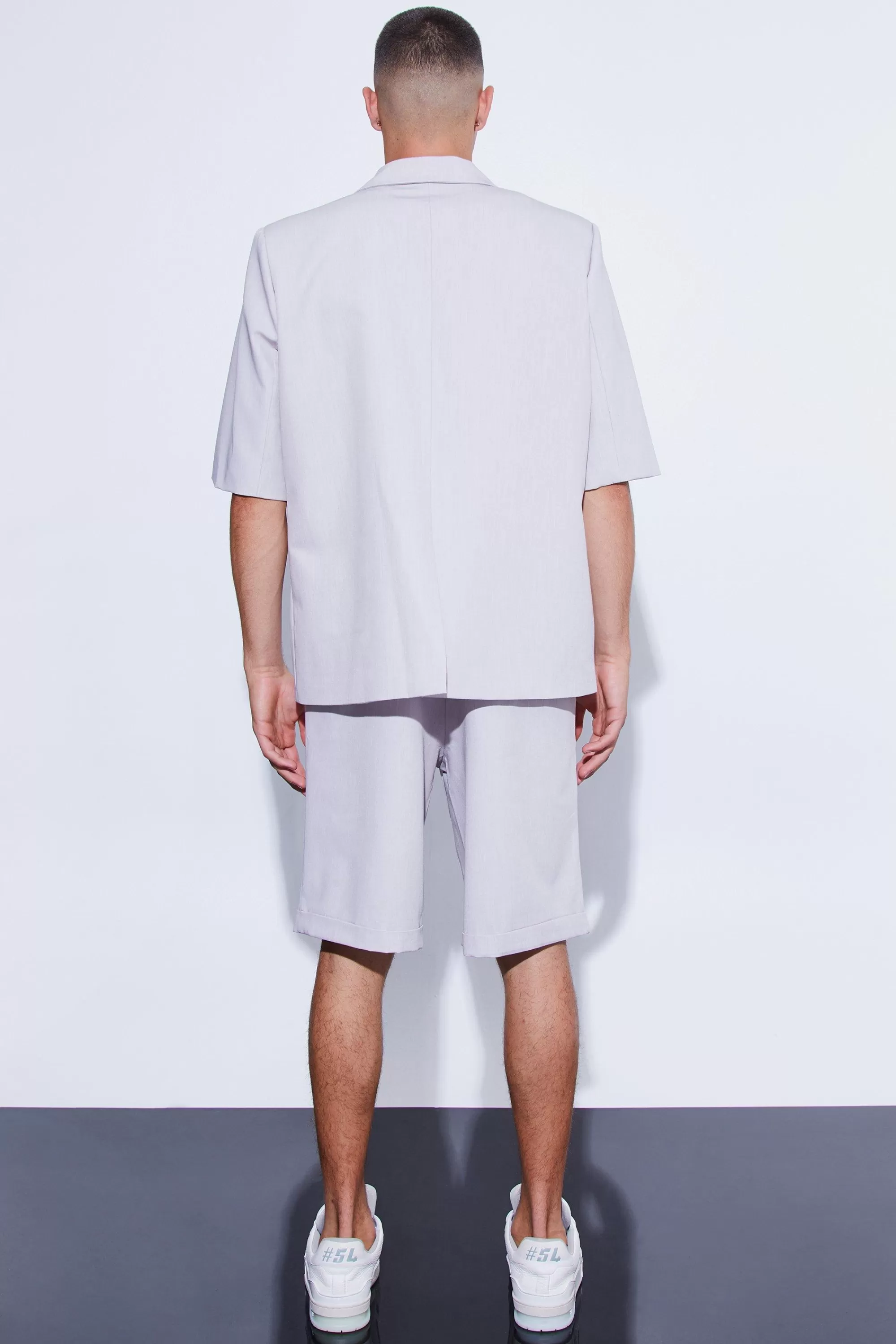boohooMAN Short Sleeve Oversized Single Breasted Suit | UK