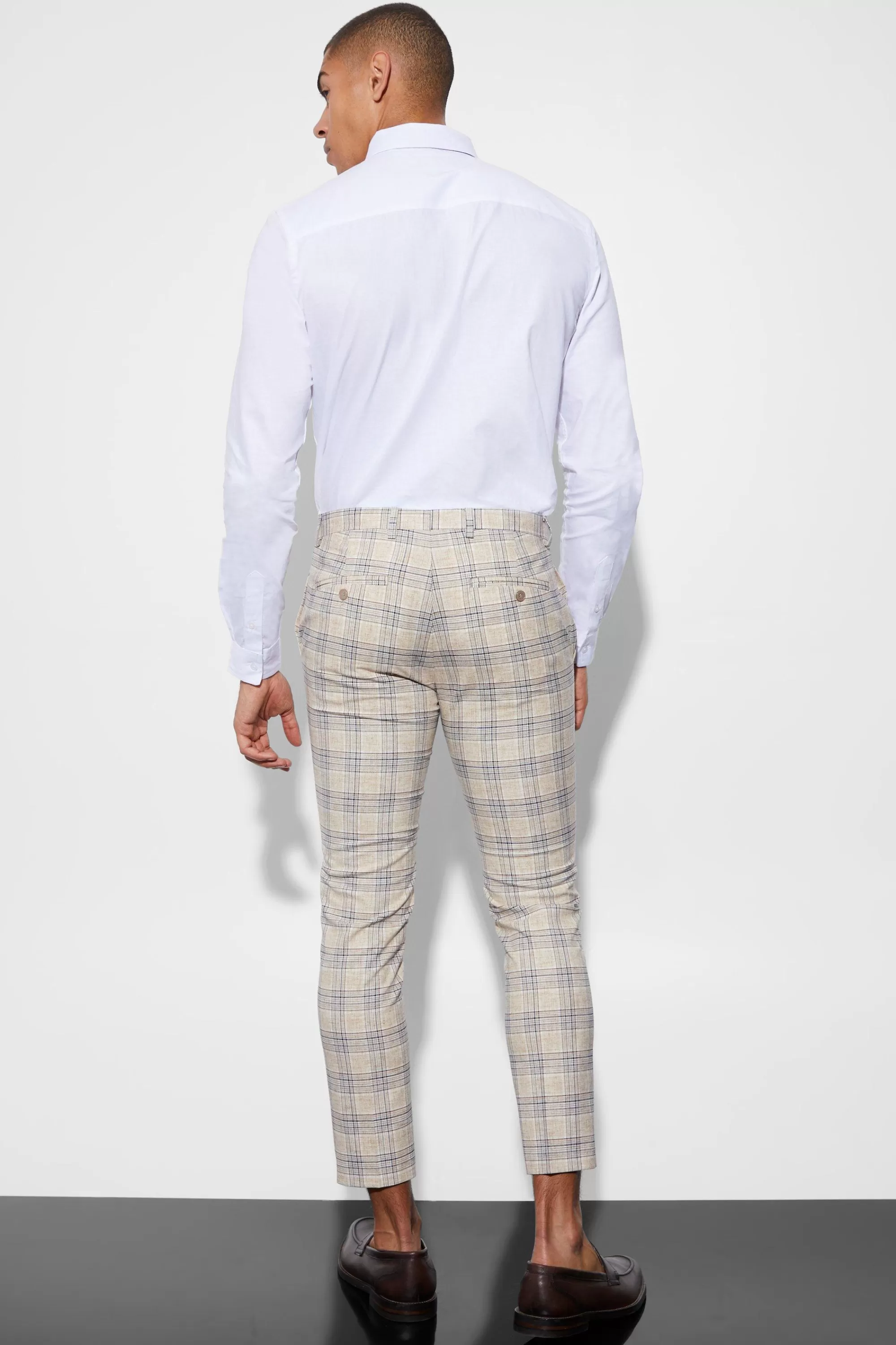 boohooMAN Skinny Check Suit | UK