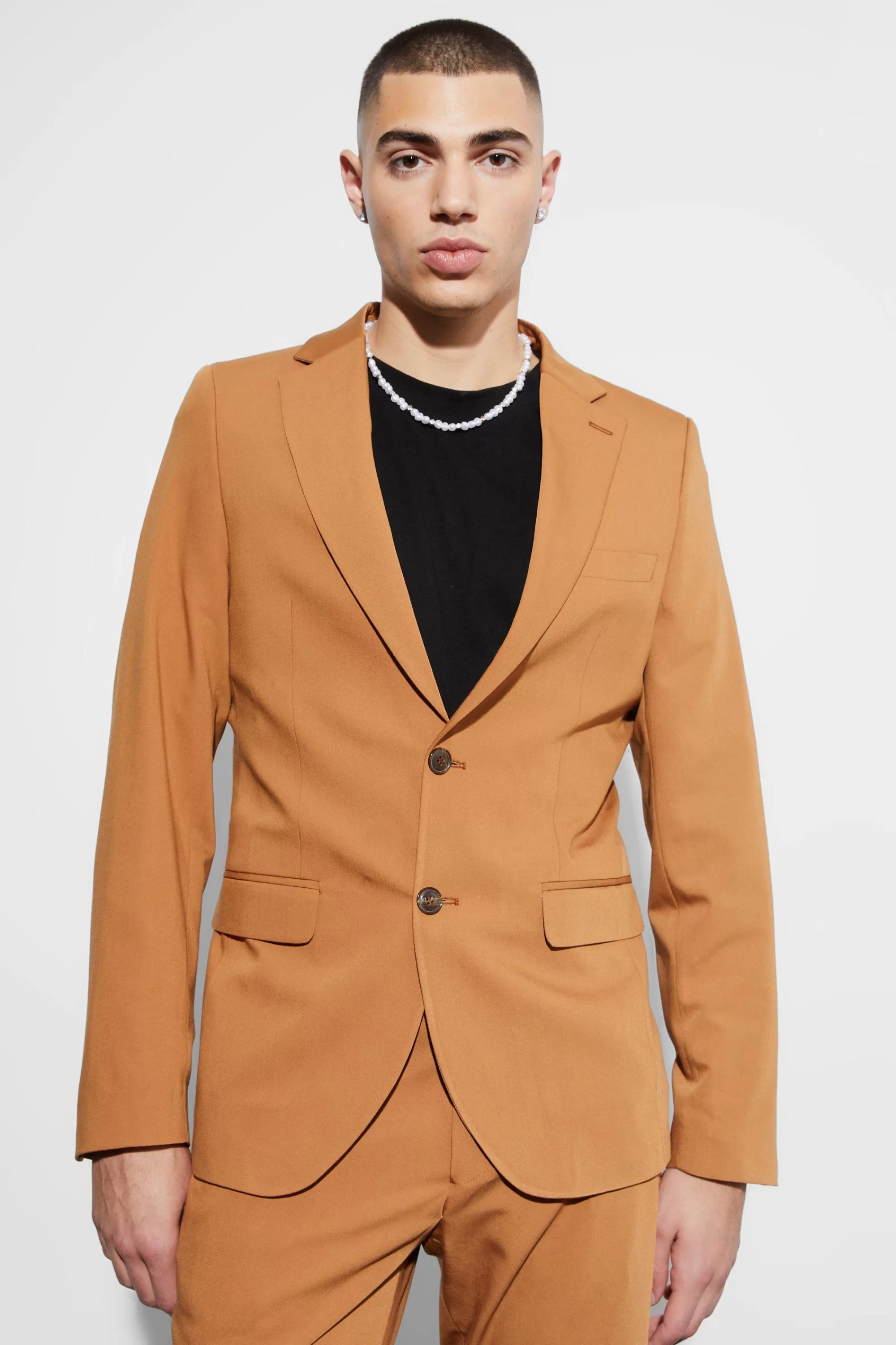 boohooMAN Skinny Fit Single Breasted Suit | UK